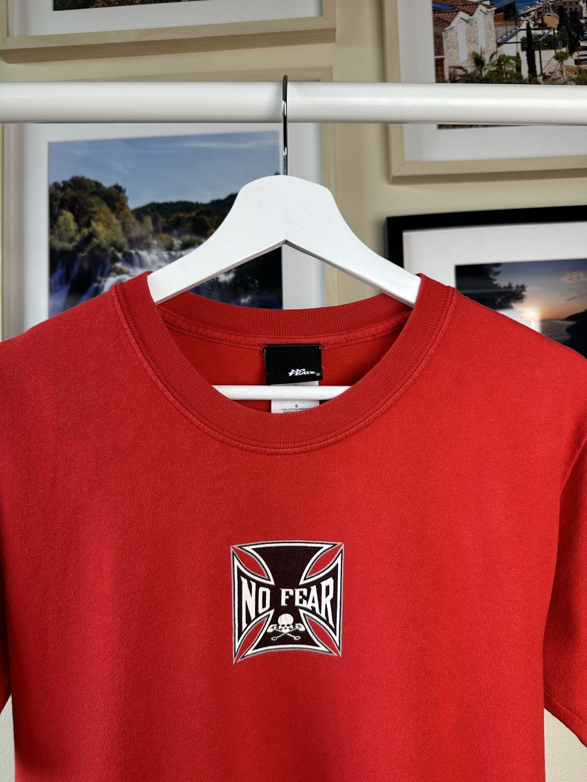 No Fear × Vintage Red T-shirt with graphic No Fear Size US S / EU 44-46 / 1 - 2 Thumbnail