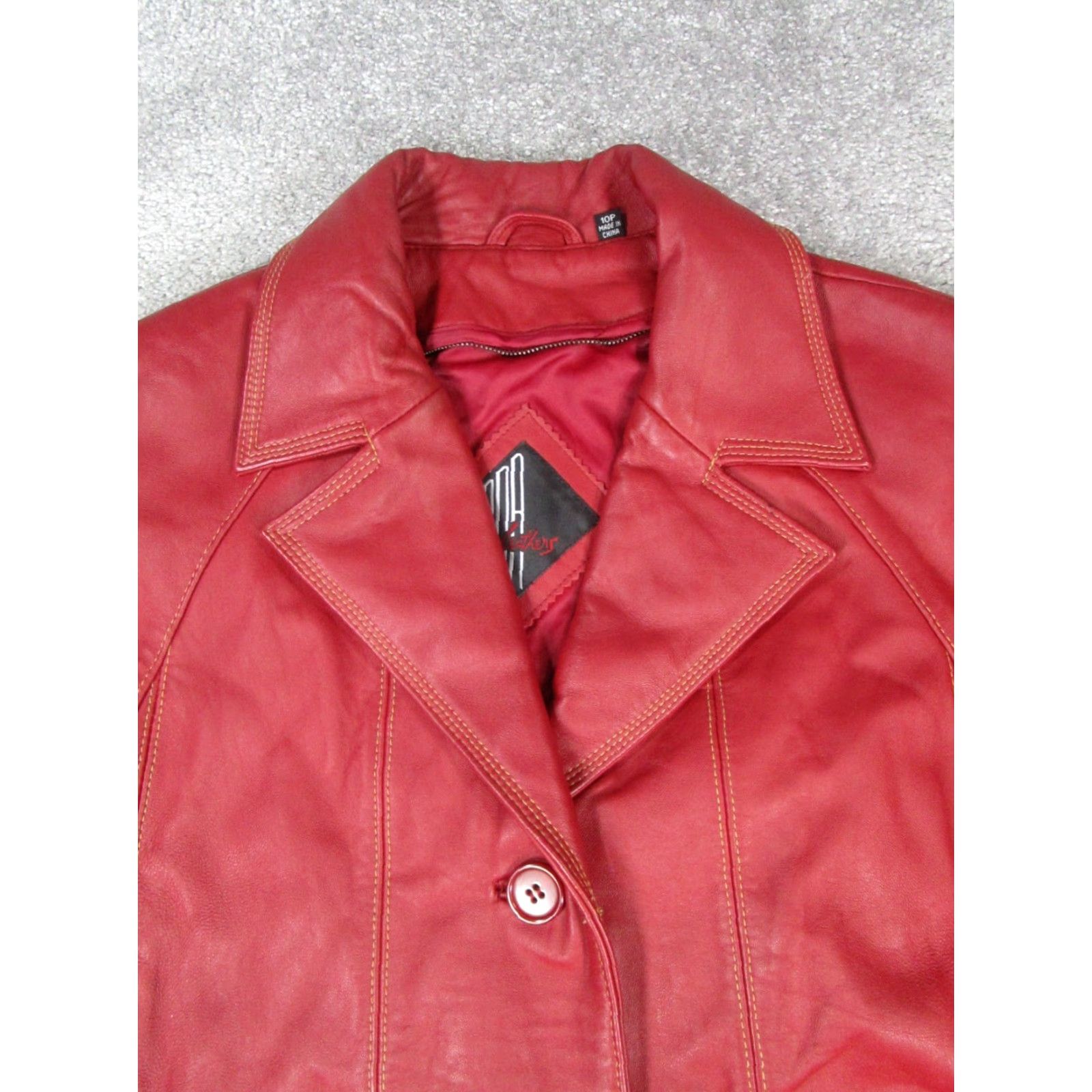 Vintage VINTAGE Tibor Leathers Coat Womens 10 Petite Red Leather Coat Women 10 Petite Red Overcoat Mens? No gender. End with Womens. Size L / US 10 / IT 46 - 2 Thumbnail