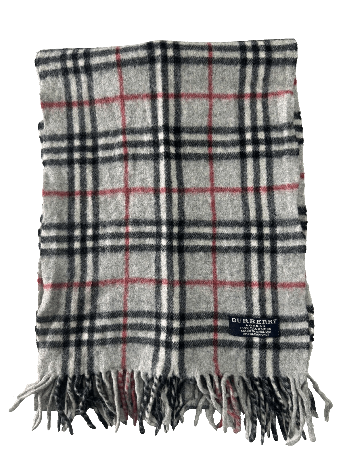 Burberry Burberry Classic Check Grey Unisex Scarf 100% Cashmere Size ONE SIZE - 5 Thumbnail