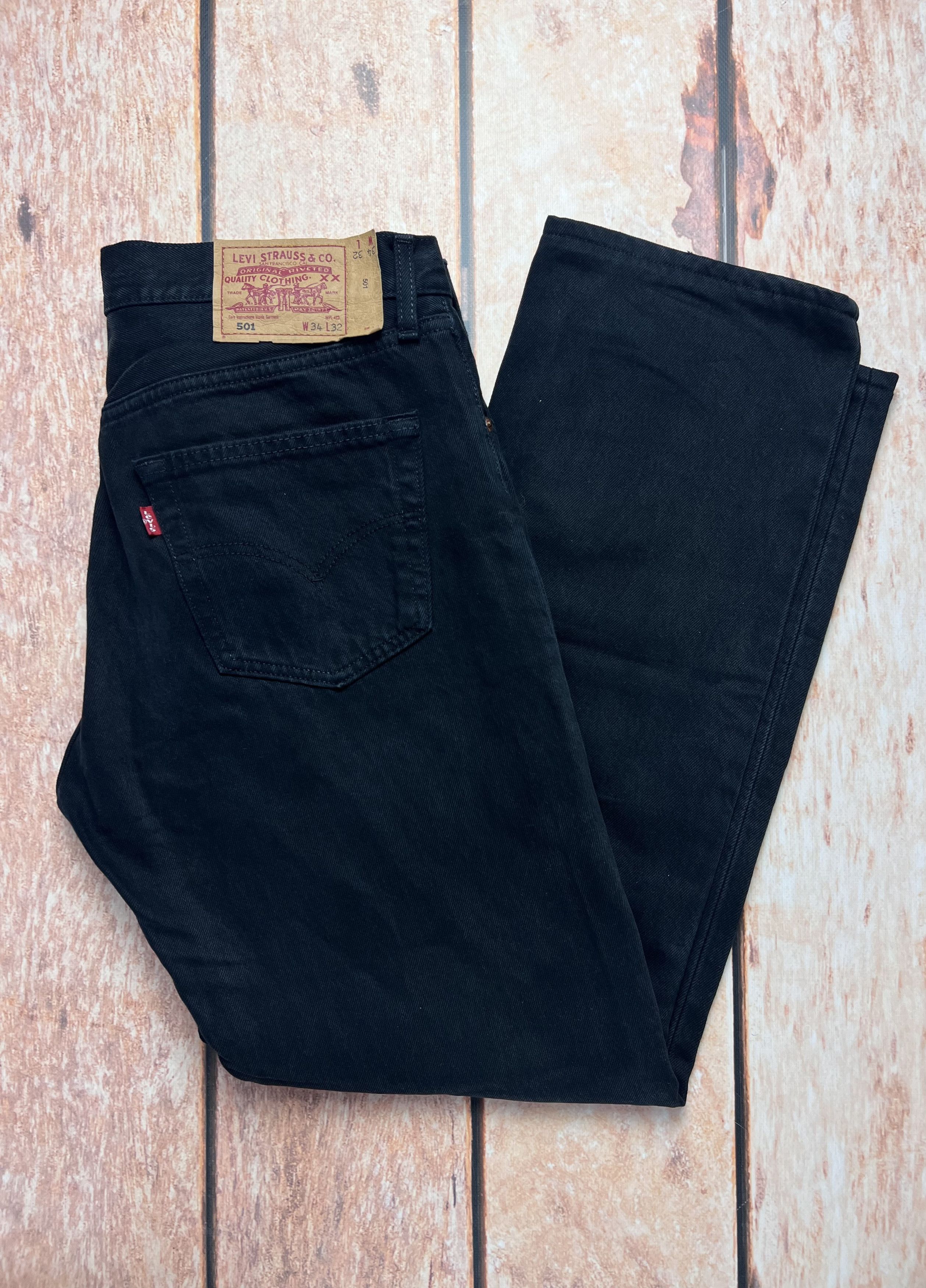 image of Levis x Made In USA Levi’S 501 Black Pants Made In Usa Vintage 34X32, Men's