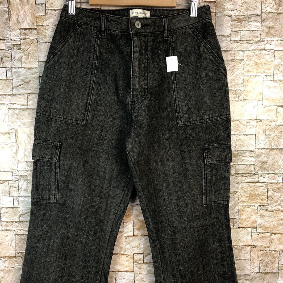Japanese Brand Style Basic Black vintage Cargo casual Pants #A1141 Size 26" / US 2 / IT 38 - 5 Thumbnail