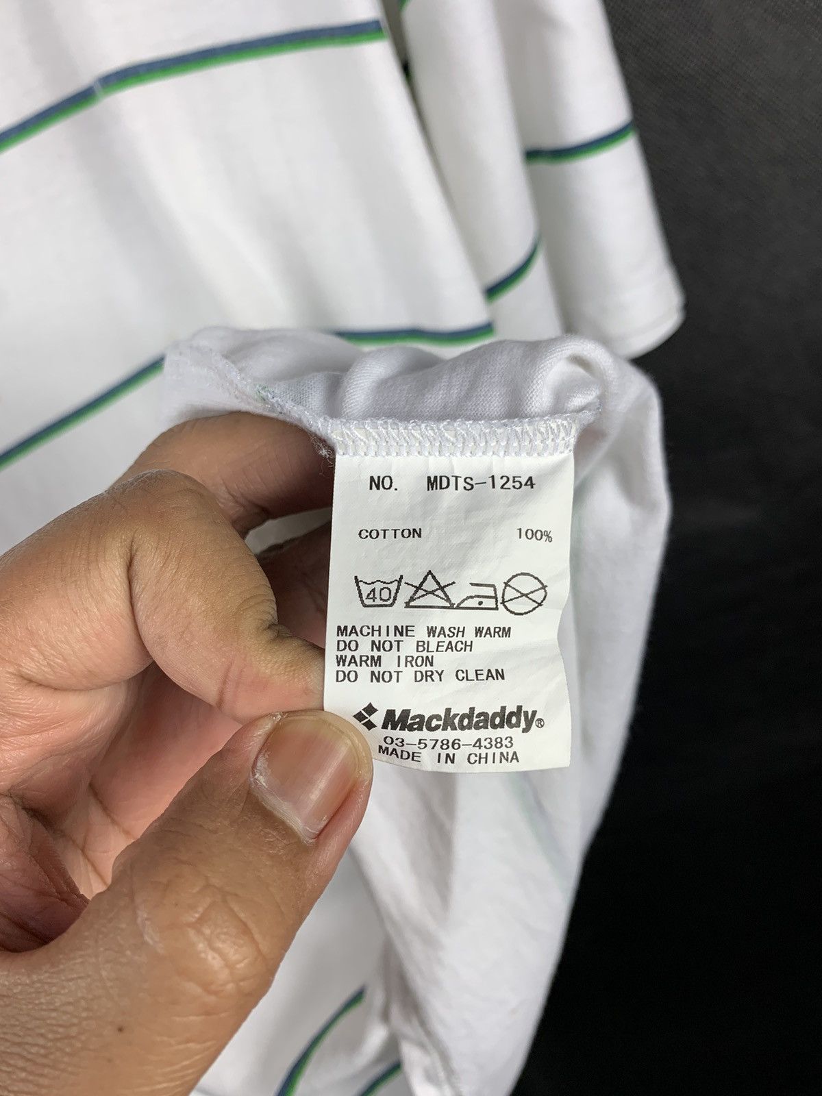 Japanese Brand Steals! Mackdaddy Skulls Stripes Tee Size US XL / EU 56 / 4 - 6 Thumbnail