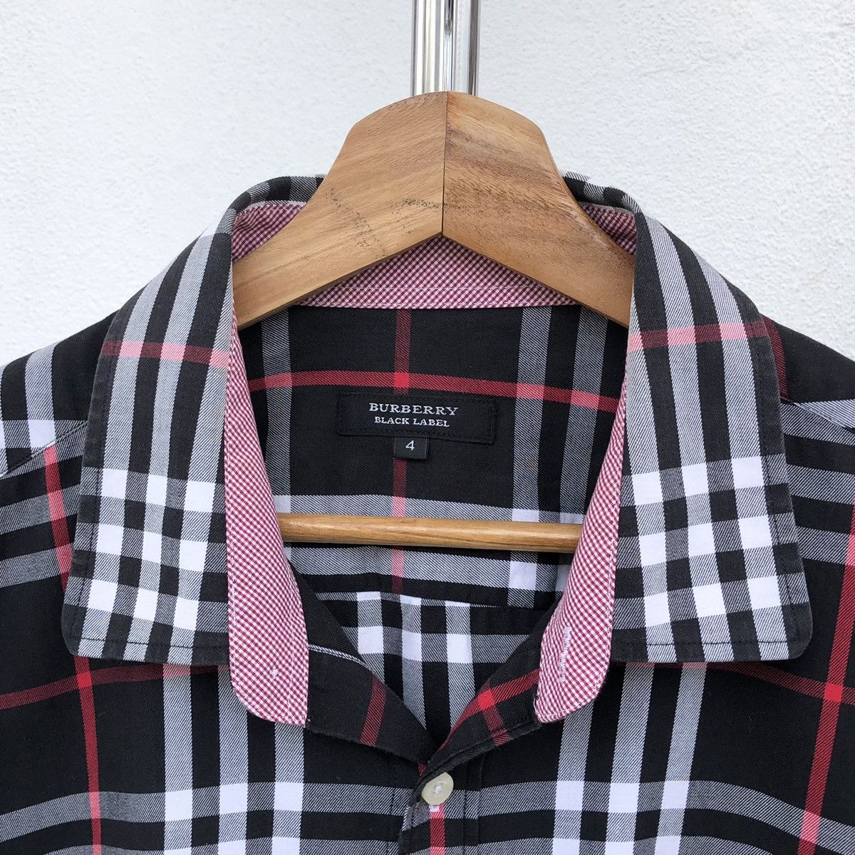 Burberry Authentic Burberry Black Label Checked Long Sleeve Shirt Size US M / EU 48-50 / 2 - 8 Thumbnail