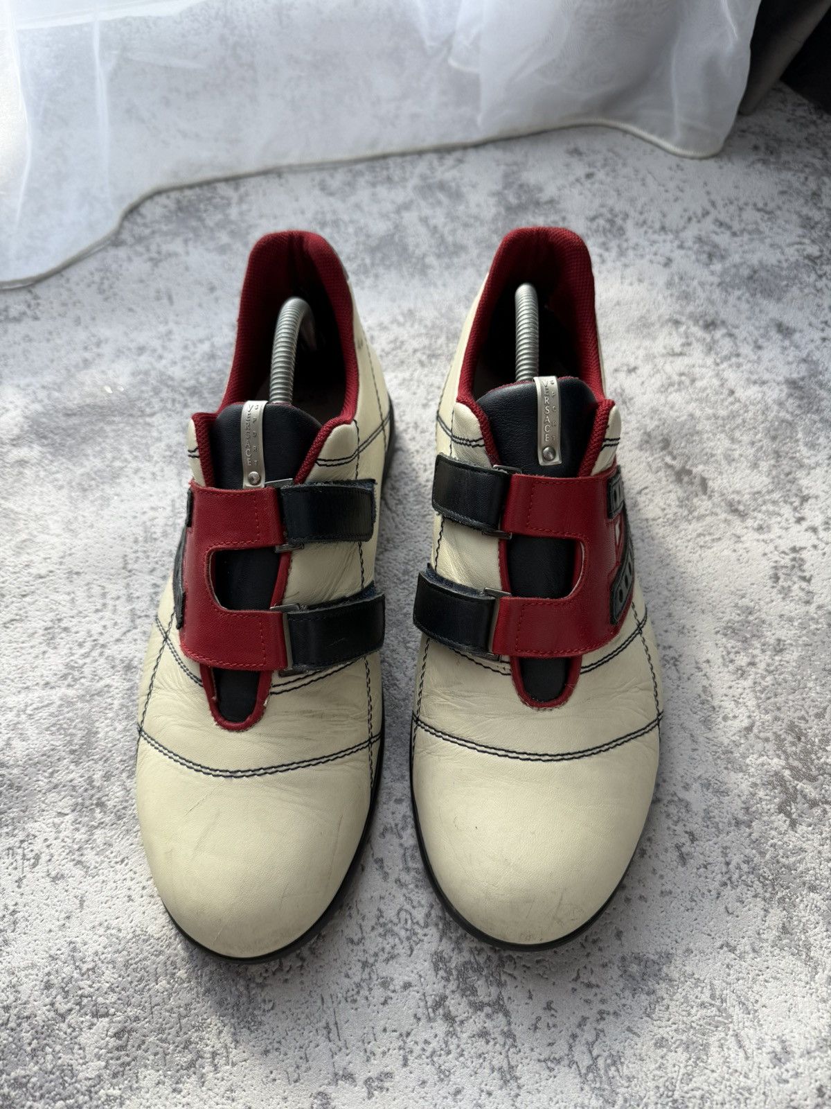 Versace Vintage 90s Versace Sport Leather Trainer Shoes Size US 10 / EU 43 - 3 Thumbnail