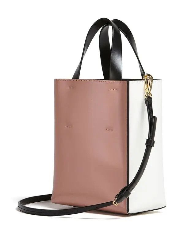 Marni o1w1db11125 Size :OS/Two-Tone leather tote Tote Bag in White Size ONE SIZE - 2 Thumbnail