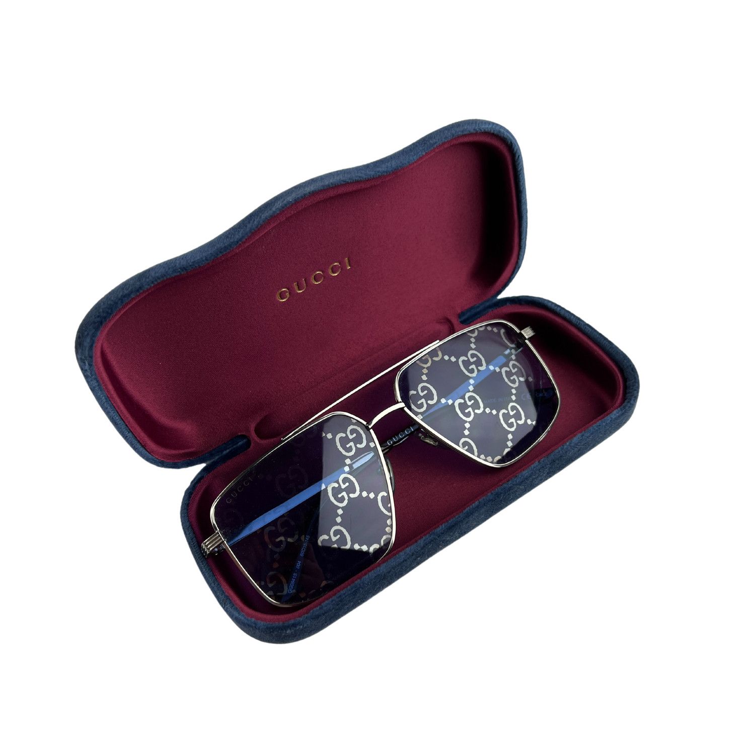 Gucci Gucci Pilot Monogram Sunglasses Size ONE SIZE - 8 Thumbnail