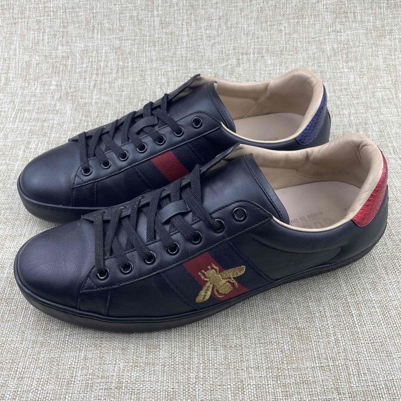 Gucci Gucci Ace Bee Embroidered Sneakers for Men Size US 9 / EU 42 - 1 Thumbnail