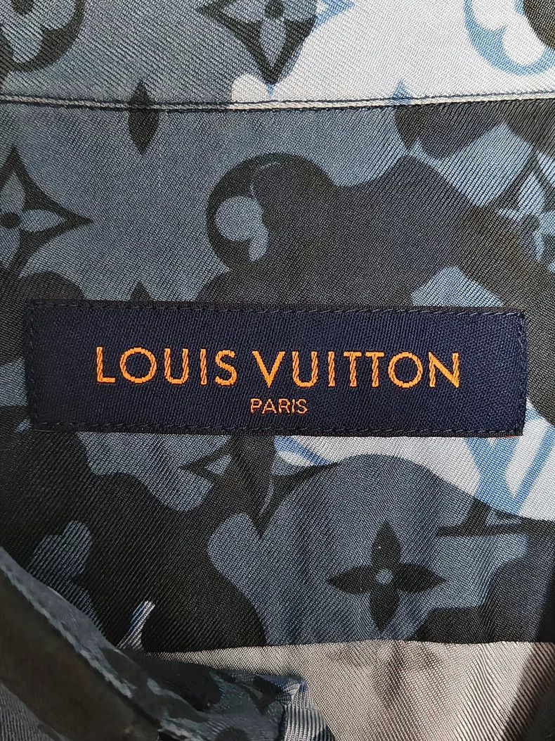 Louis Vuitton Louis Vuitton Camouflage Logo-printed mulberry silk long-s Size US XL / EU 56 / 4 - 6 Thumbnail