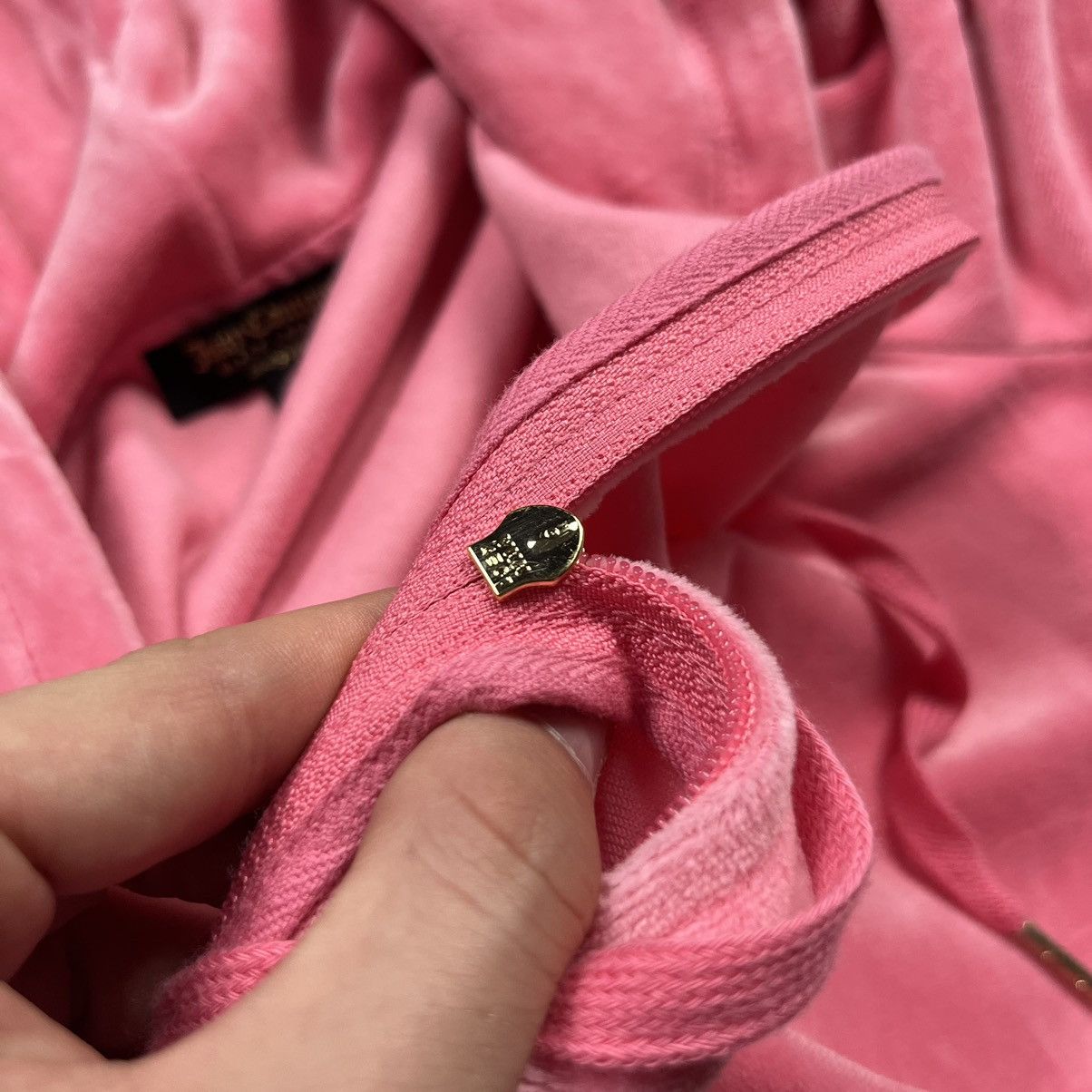 Juicy Couture Juicy Couture Black Label Zip Hoodie Velour Pink Size L / US 10 / IT 46 - 10 Thumbnail