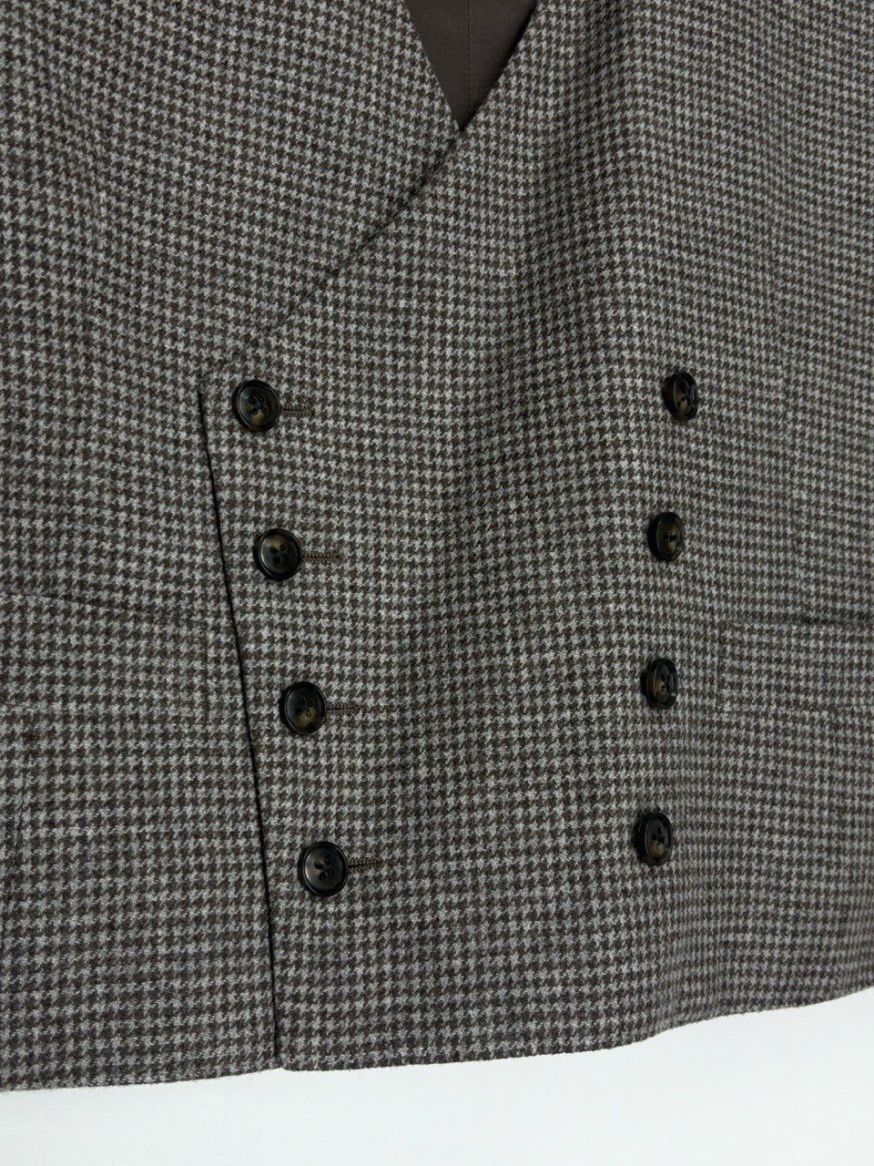 Suitsupply Suitsupply 3 Piece Suit Houndstooth Pattern Wool Cashmere Size 38S - 15 Thumbnail