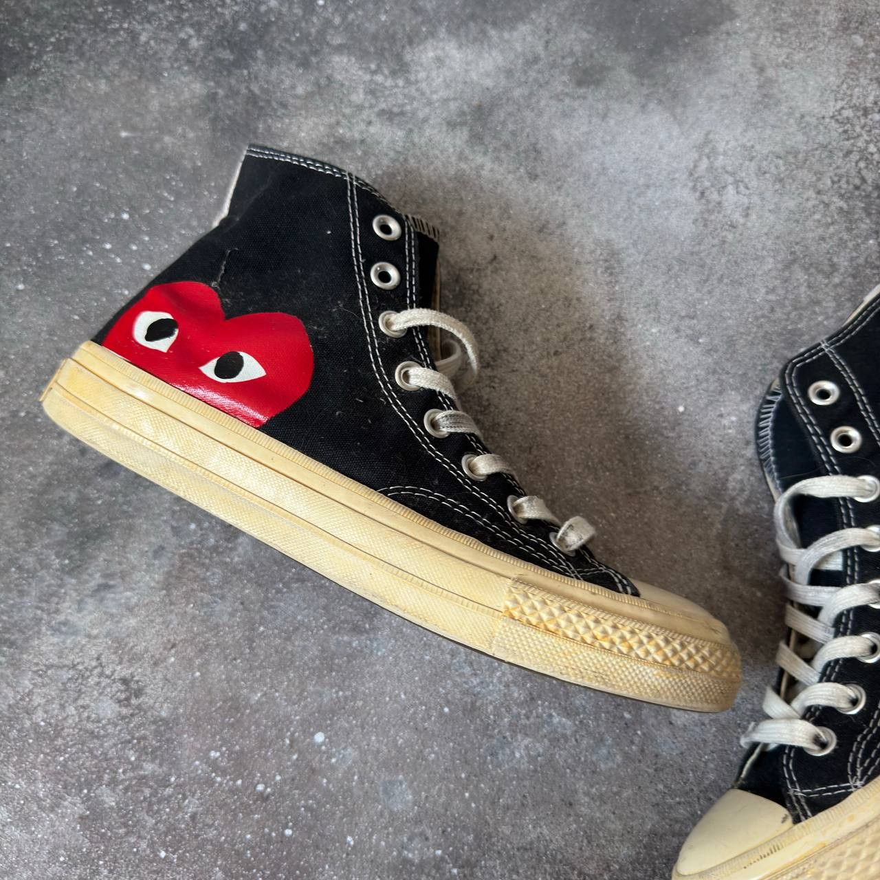 Comme des Garcons × Comme des Garcons PLAY × Converse Comme des Garcons x Converse All Stars Vintage Sneakers Size US 9.5 / IT 39.5 - 4 Thumbnail