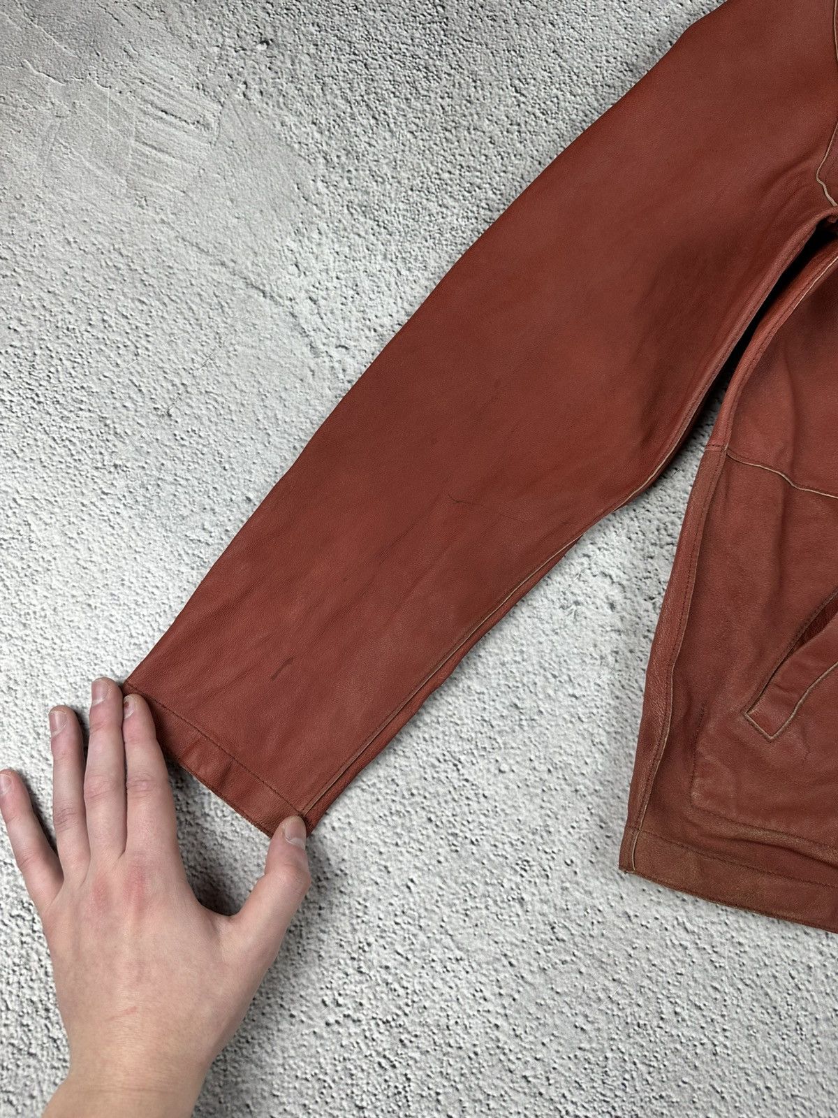 Genuine Leather Double-Sided Leather Jacket Diesel Style Reversible Faded Size M / US 6-8 / IT 42-44 - 17 Thumbnail