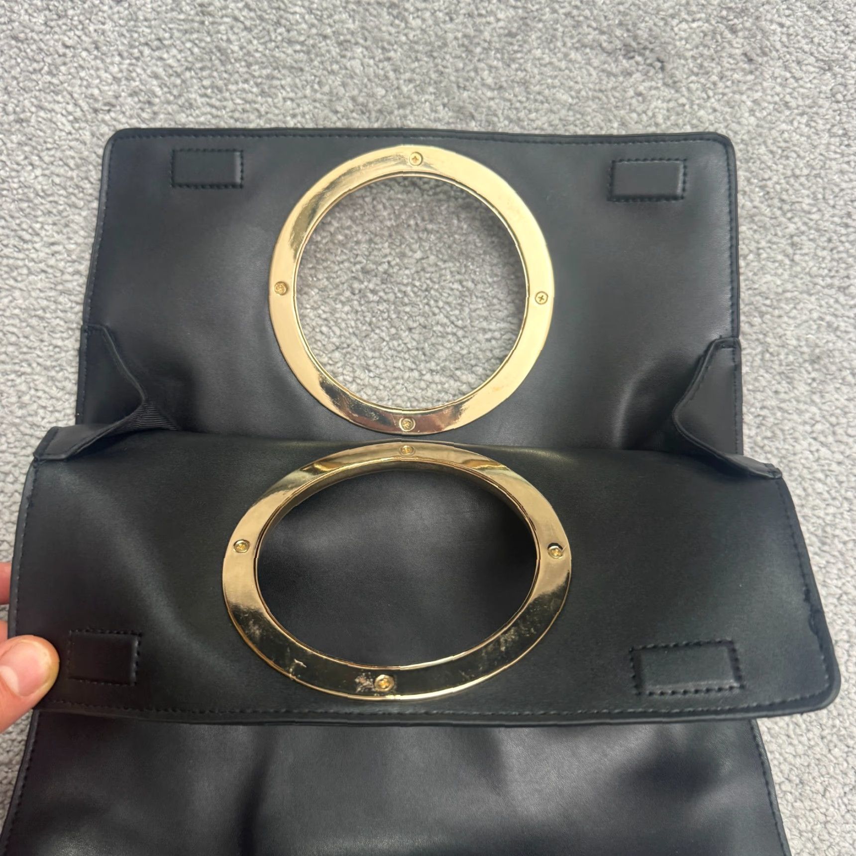 Vintage VINTAGE A New Day Leather Tote Bag Women's Medium Black Casual Workwear Urban Classic Size M / US 6-8 / IT 42-44 - 4 Thumbnail