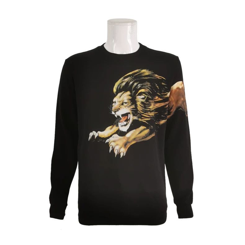 Givenchy Givenchy Solid Color Animal Pattern Round Neck Sweatshirt Size US S / EU 44-46 / 1 - 1 Thumbnail