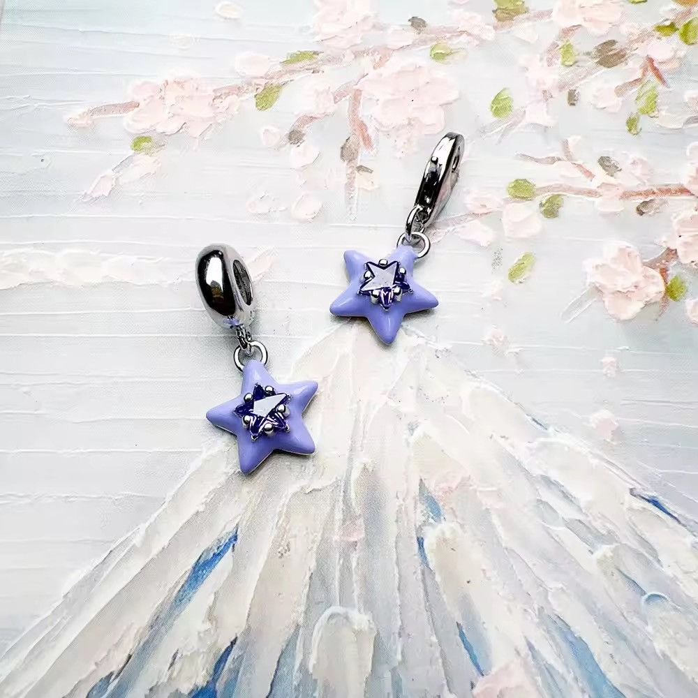 Other Violet Enamel Star Pendant Dangle Charm (1piece) Size ONE SIZE - 2 Thumbnail