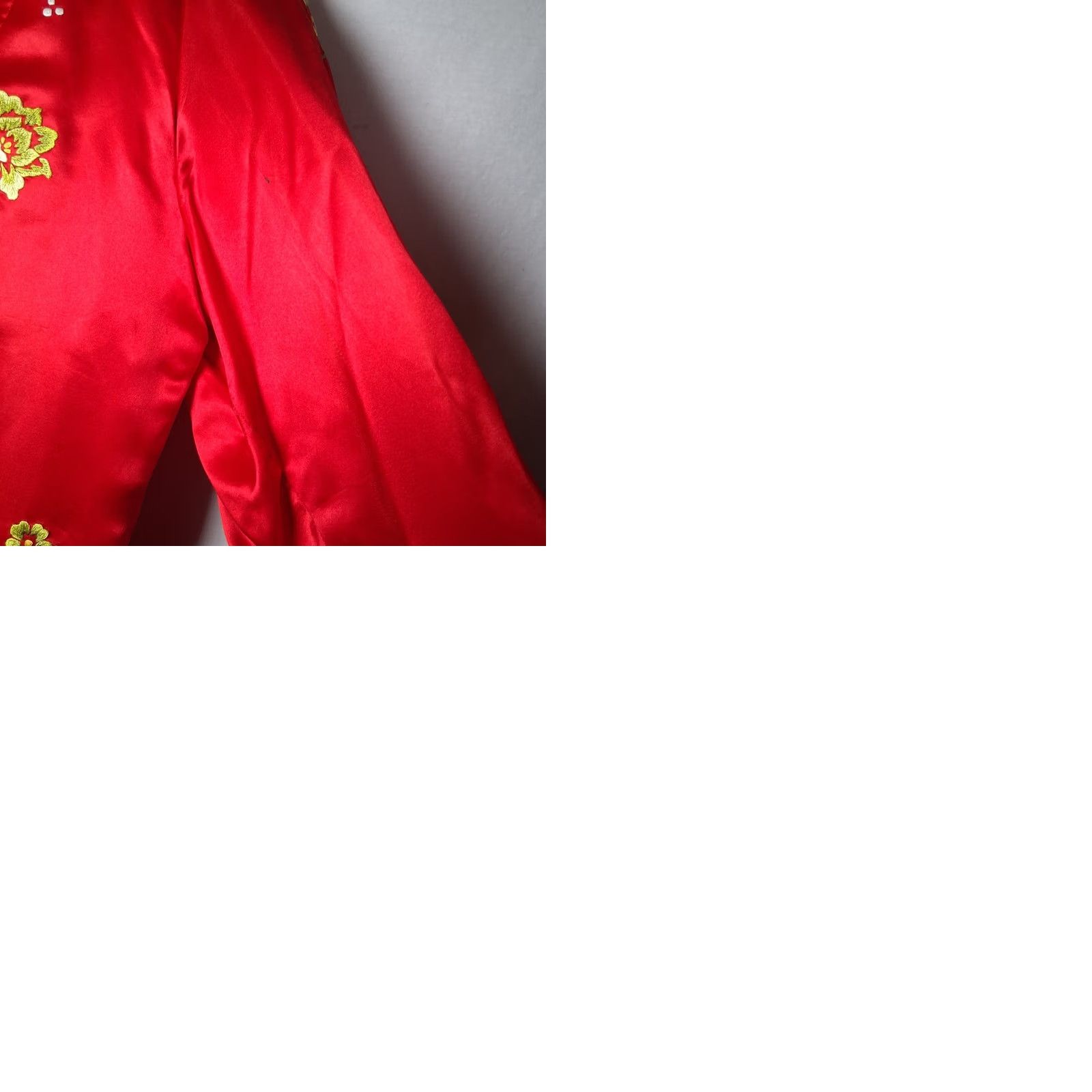 Vintage Asian Silk Jacket Women 34 Red Floral Embroidered Lined Traditional Ethnic READ Size XXS / US 00 / IT 34 - 12 Thumbnail