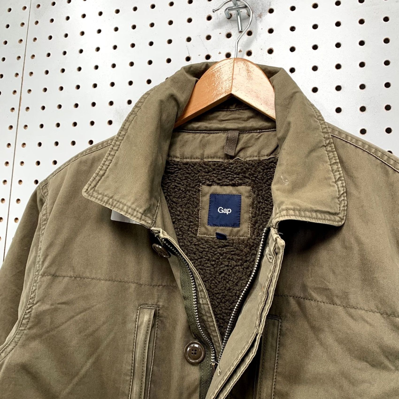 Gap Gap Military Jacket Heavyweight Sherpa Lined FIeld Coat Brown Mens Medium Size US M / EU 48-50 / 2 - 6 Thumbnail
