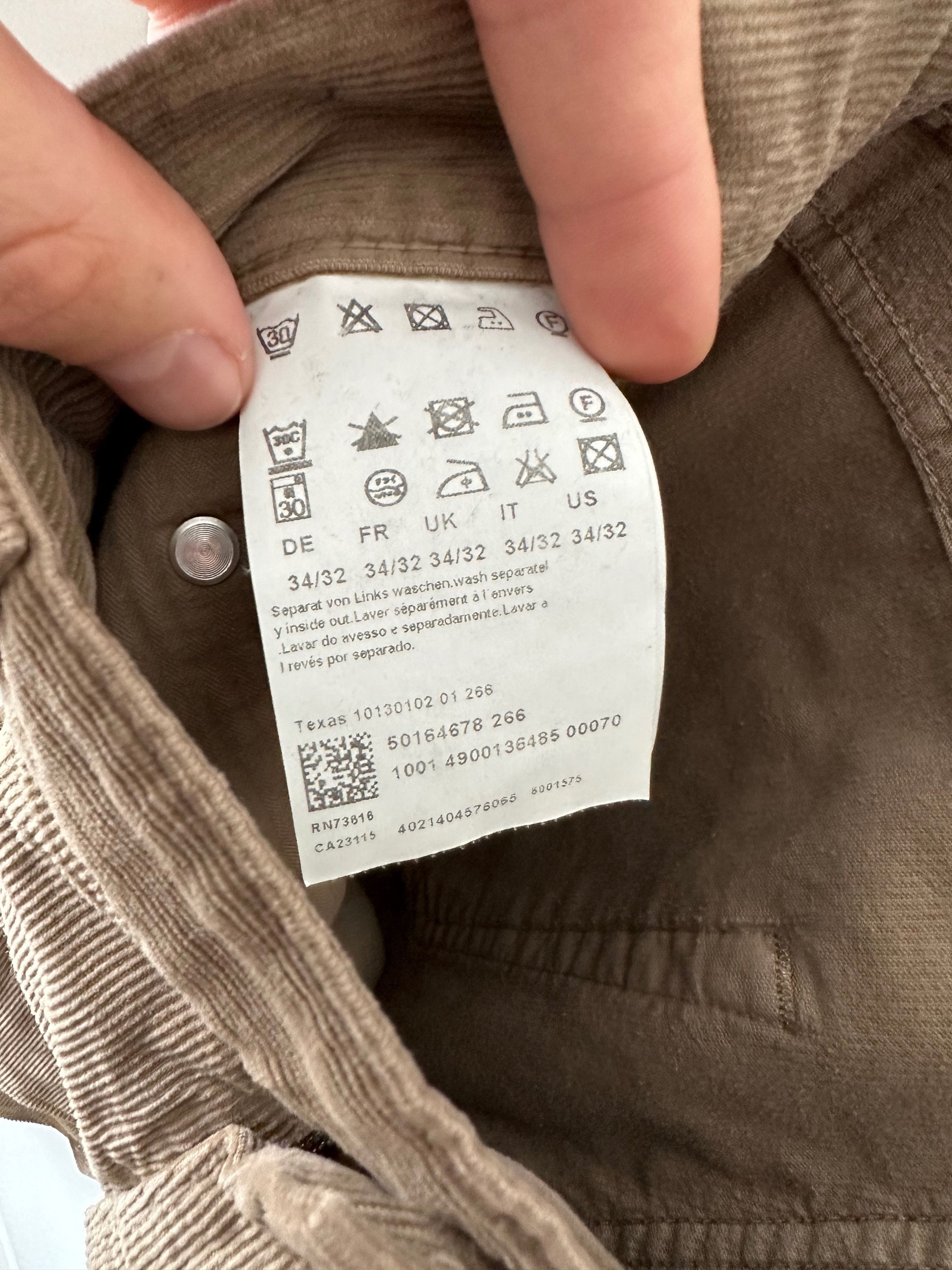 Hugo Boss Hugo Boss Corduroy texas pants trousers brown Size US 33 - 10 Thumbnail