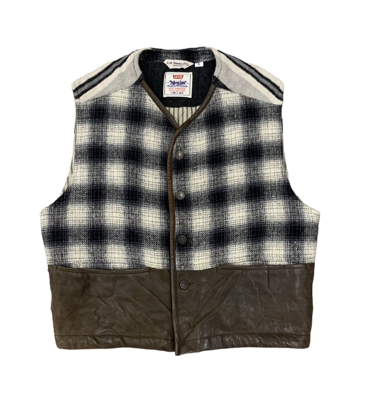 Levi's Levis Buttons Vest Made in Italy Size US S / EU 44-46 / 1 - 1 Thumbnail