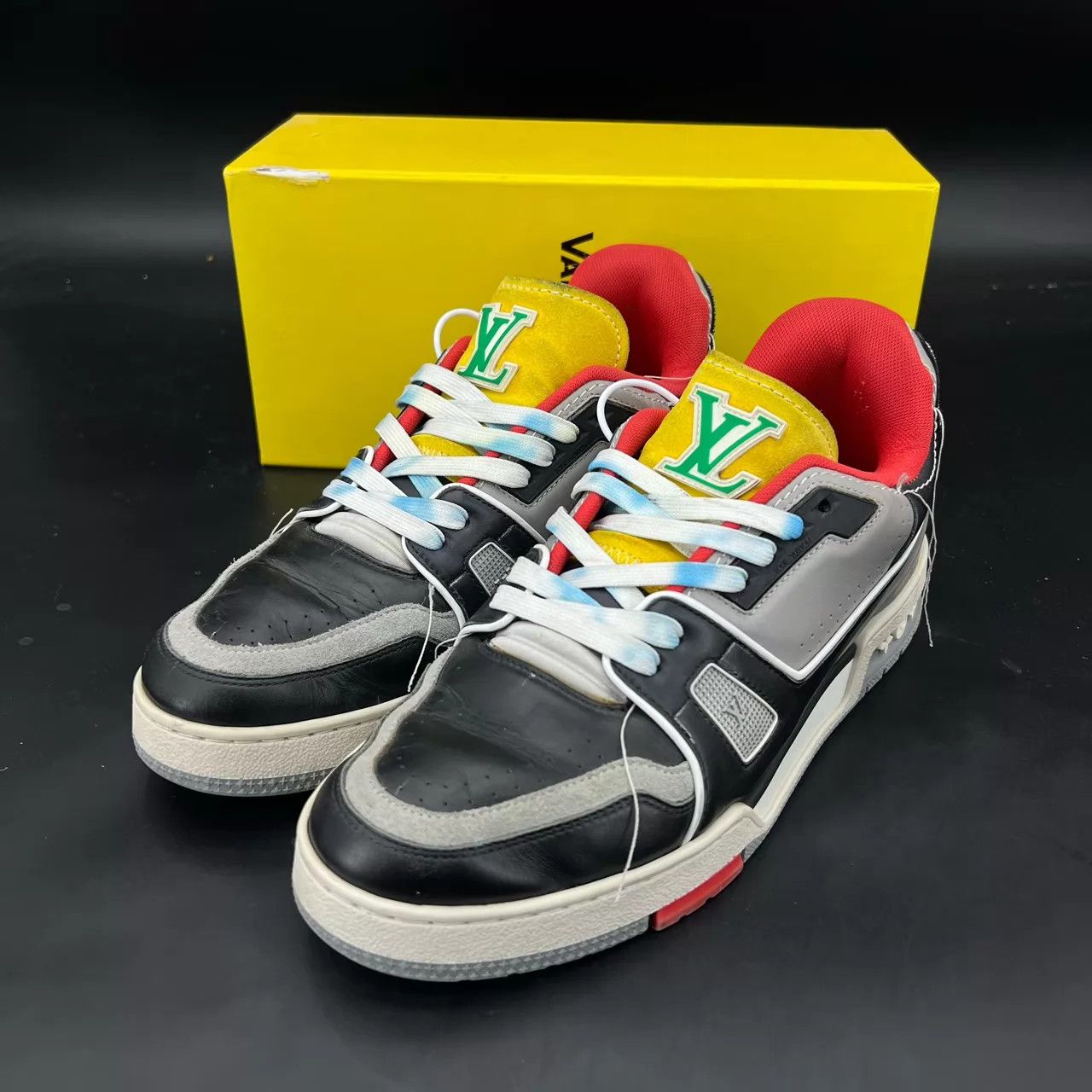 Louis Vuitton LV Trainer Show yellow red size 8 CH6355 Size US 9 / EU 42 - 1 Thumbnail