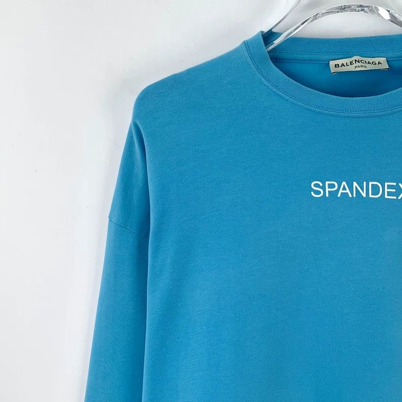 Balenciaga Balenciaga Blue monogrammed cotton crewneck long-sleeve sw Size US S / EU 44-46 / 1 - 3 Thumbnail