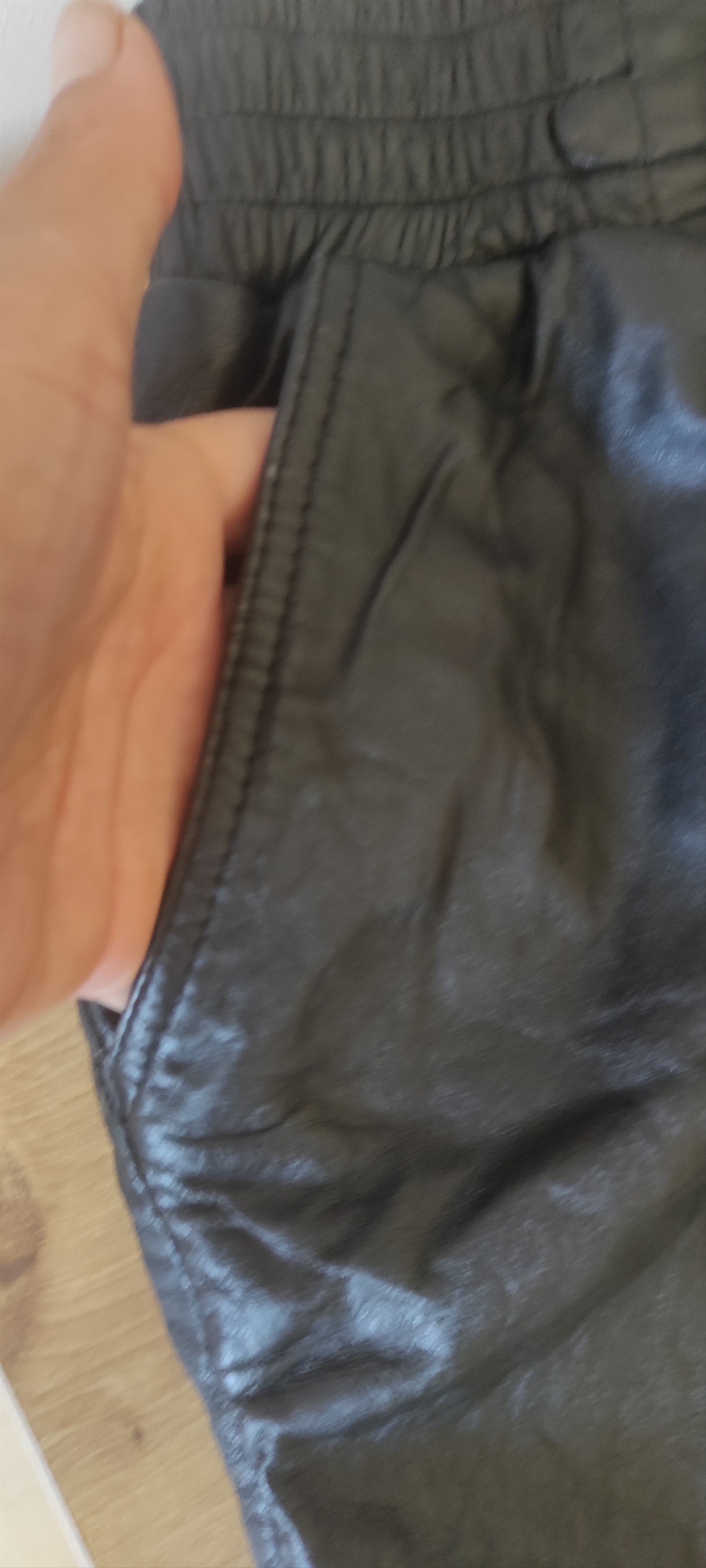 Genuine Leather Object Leather Mini Skirt Made India High waist Regular fit Size 26" / US 2 / IT 38 - 4 Thumbnail