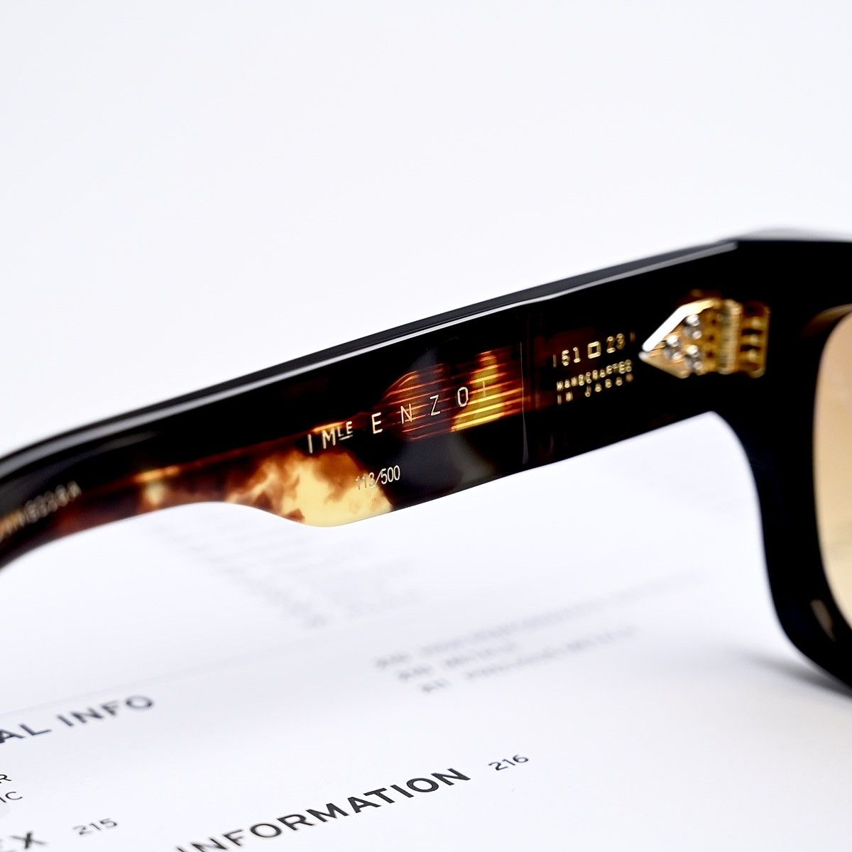 Jacques Marie Mage JACQUES MARIE MAGE JMM ENZO NOIR 15 SUNGLASSES Size ONE SIZE - 8 Thumbnail