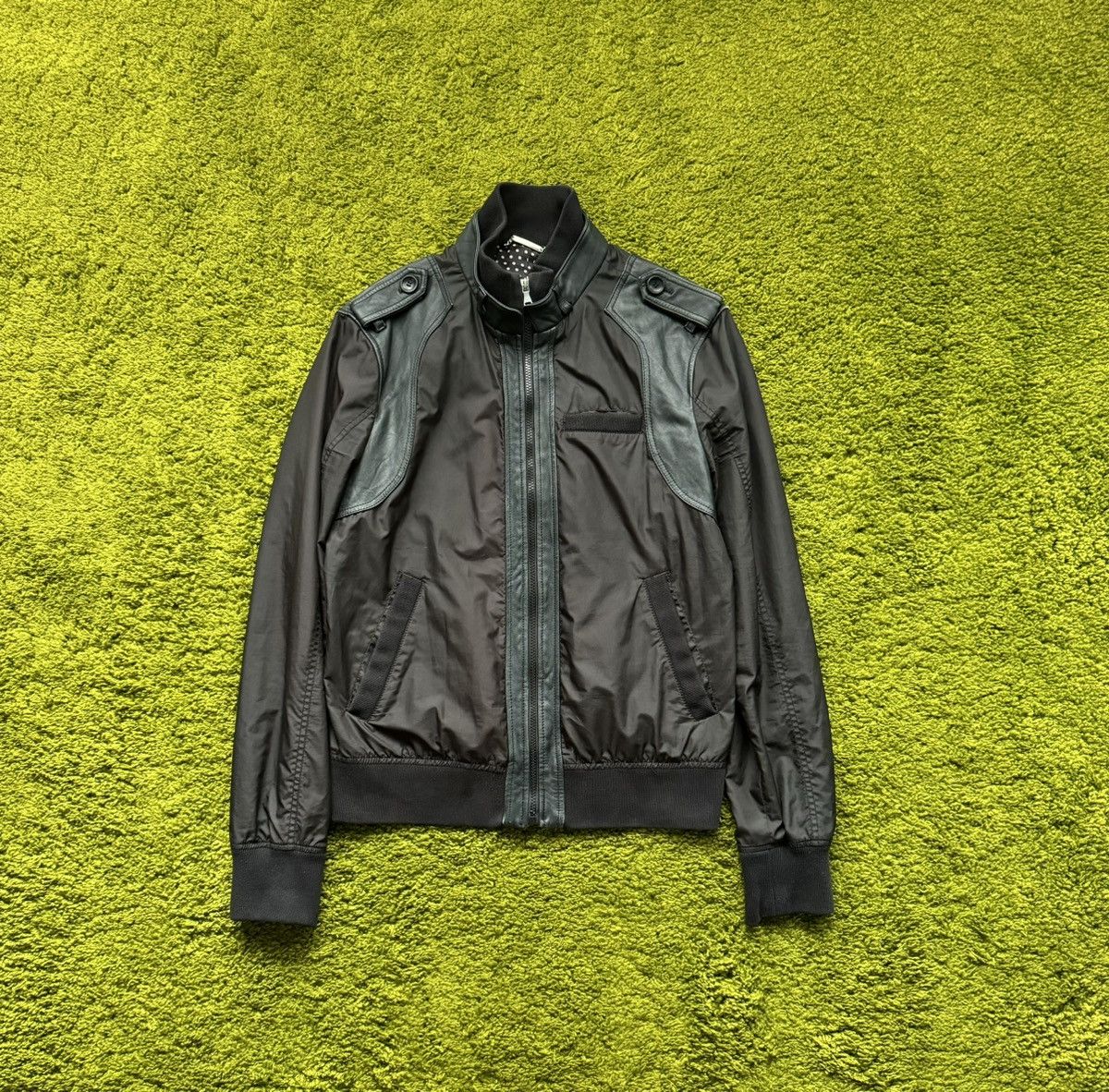 Designer × Dolce & Gabbana Dolce & Gabbana D&G 2000s vintage Y2K nylon + leather jacket Size US L / EU 52-54 / 3 - 7 Thumbnail