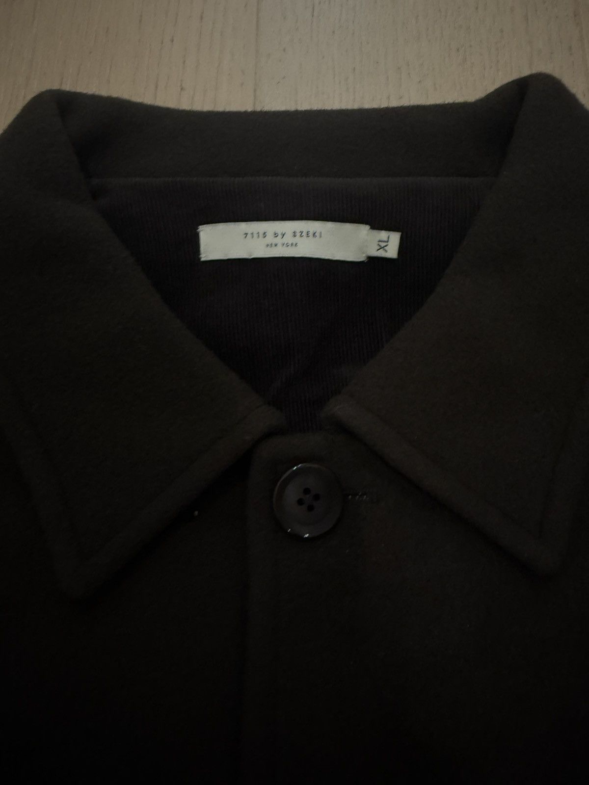 7115 by Szeki 7115 by Szeki Short Wool Coat - Deep Walnut Size US XL / EU 56 / 4 - 2 Thumbnail