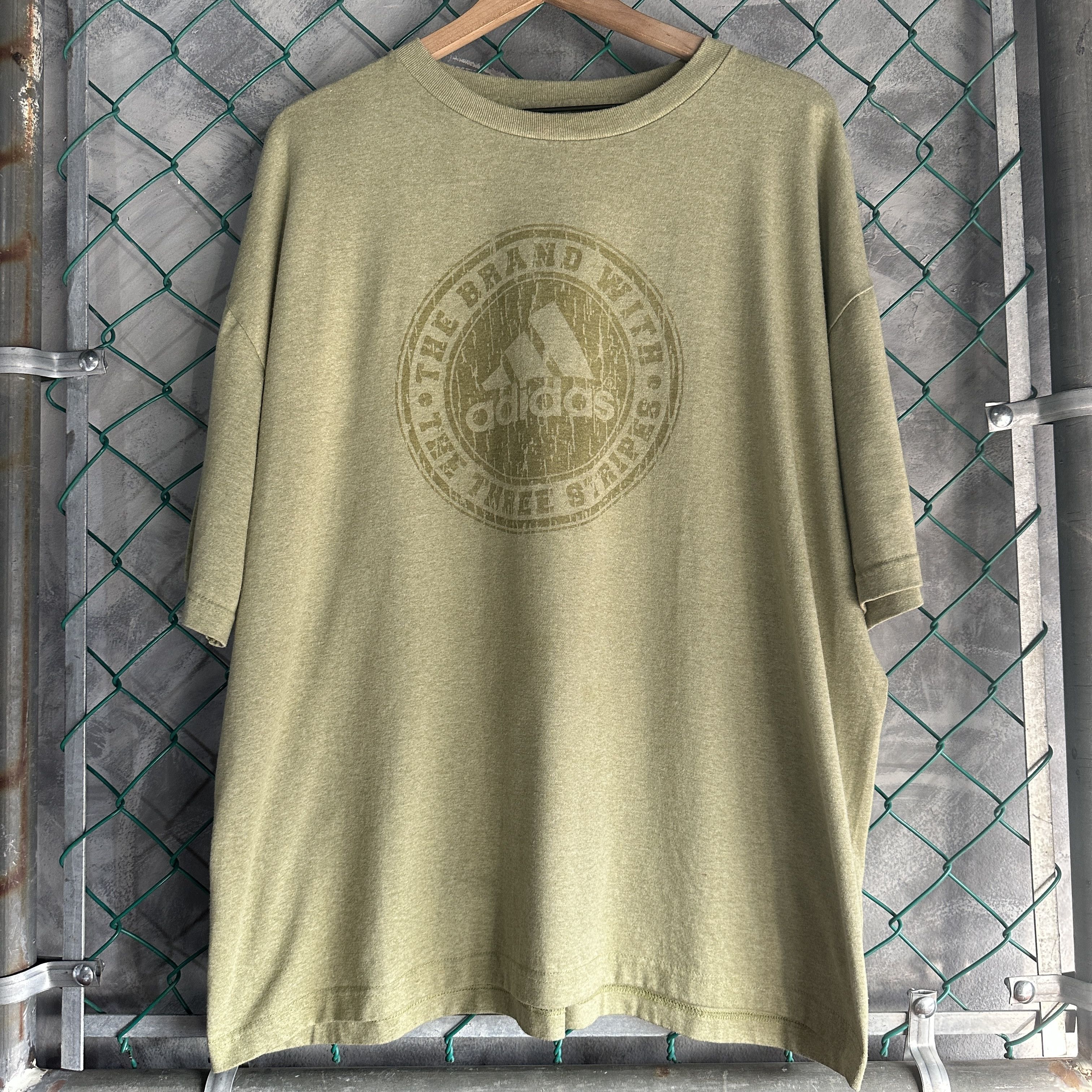 Adidas Vintage Adidas T Shirt The Brand With The Three Stripes Size US XL / EU 56 / 4 - 2 Thumbnail