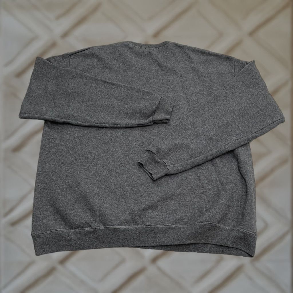 Hanes Hanes Pullover Sweatshirt Mens Large Gray Cotton Polyester Crew Neck Fleece Casual Outdoor Size US L / EU 52-54 / 3 - 1 Thumbnail