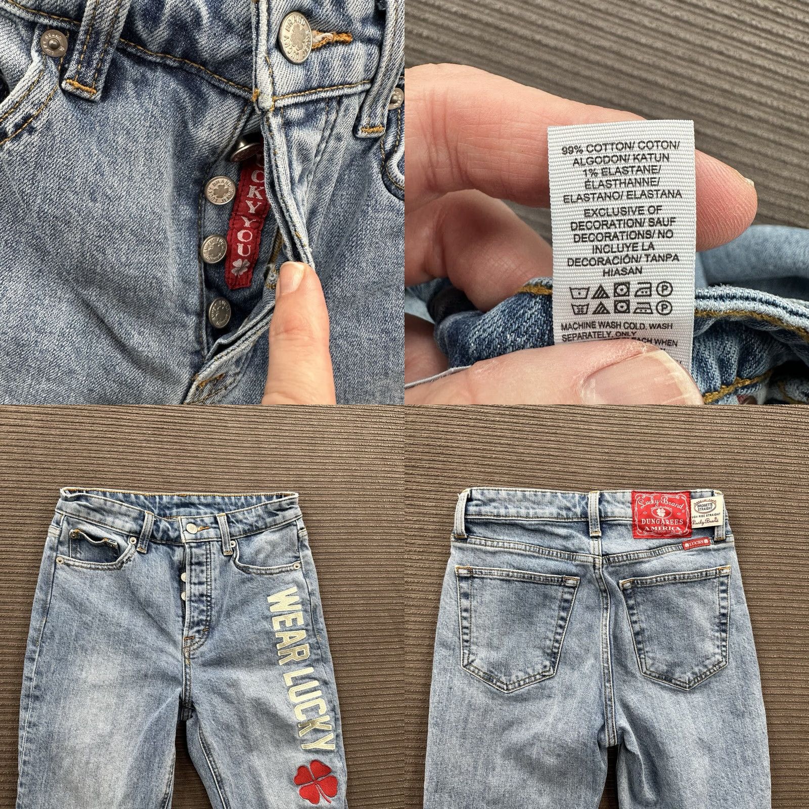 Lucky Brand Lucky Brand Jeans Dungarees Bridgette Straight Size 27 Large Blue Denim 90s City USA Womens Regular Vintage No N/A Size 27" / US 4 / IT 40 - 8 Thumbnail