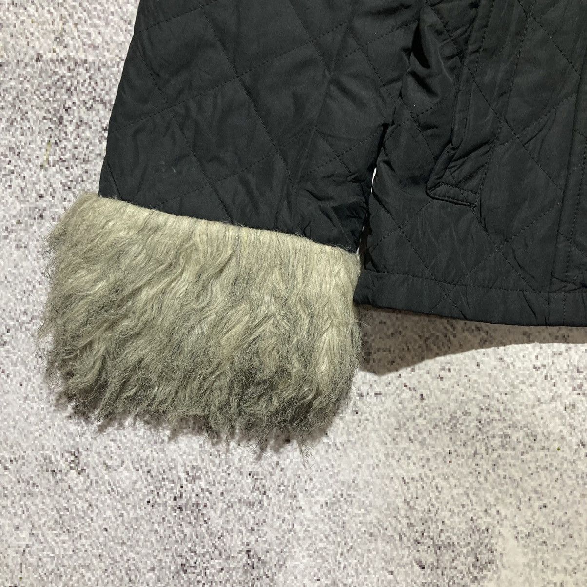 Uniqlo 2000s Uniqlo Winter Quilted Fur Trim Jacket Punk Style Size L / US 10 / IT 46 - 11 Thumbnail