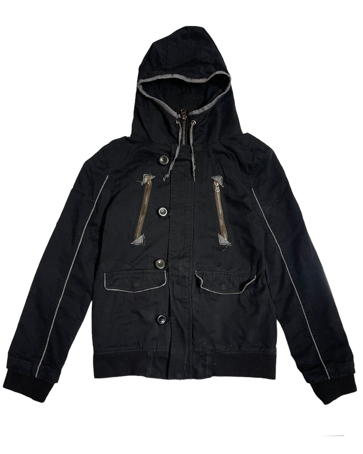 Pre-owned Vintage Clone Devgru Multipocket Hood Jacket In Black