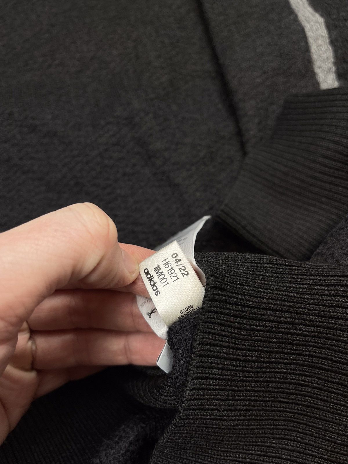 Adidas Y-3 Classic Sheer Knit Crew Sweater Carbon big logo