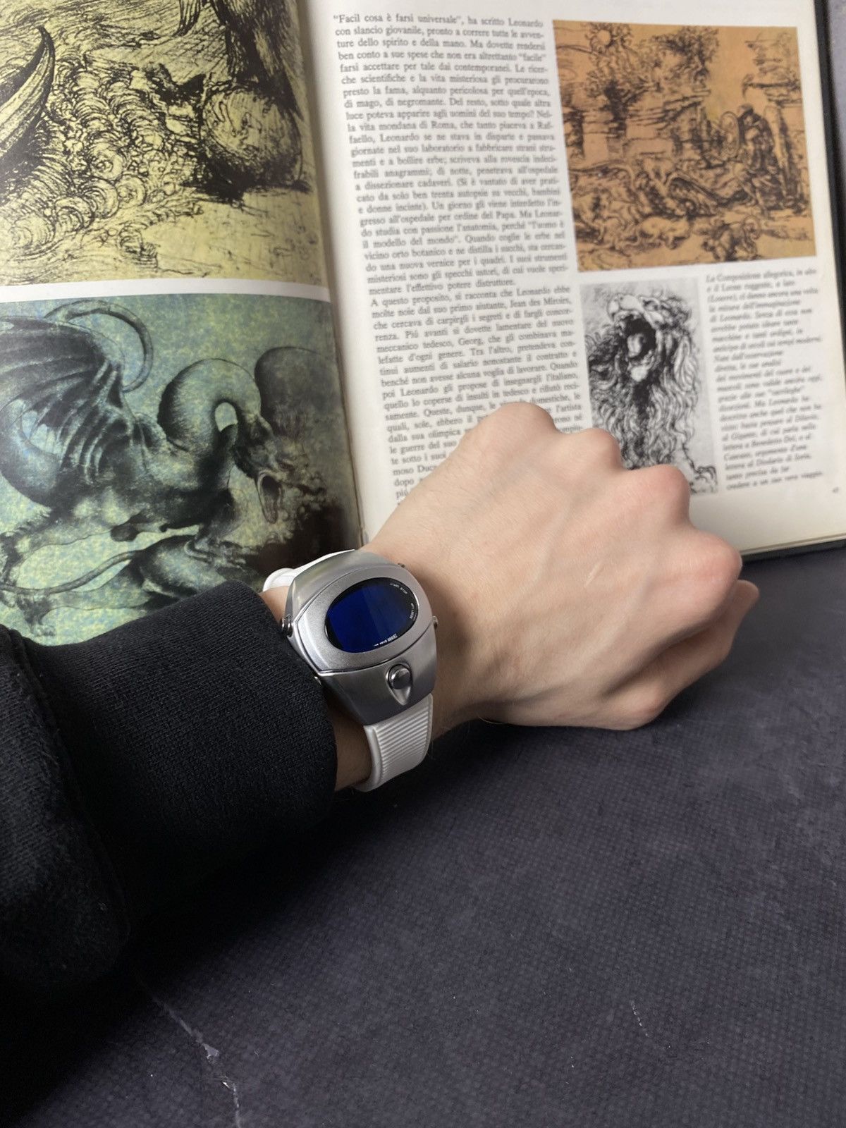 Japanese Brand Vintage LED Digital Watch Silver Cyberpunk Retro Futurism Size ONE SIZE - 5 Thumbnail