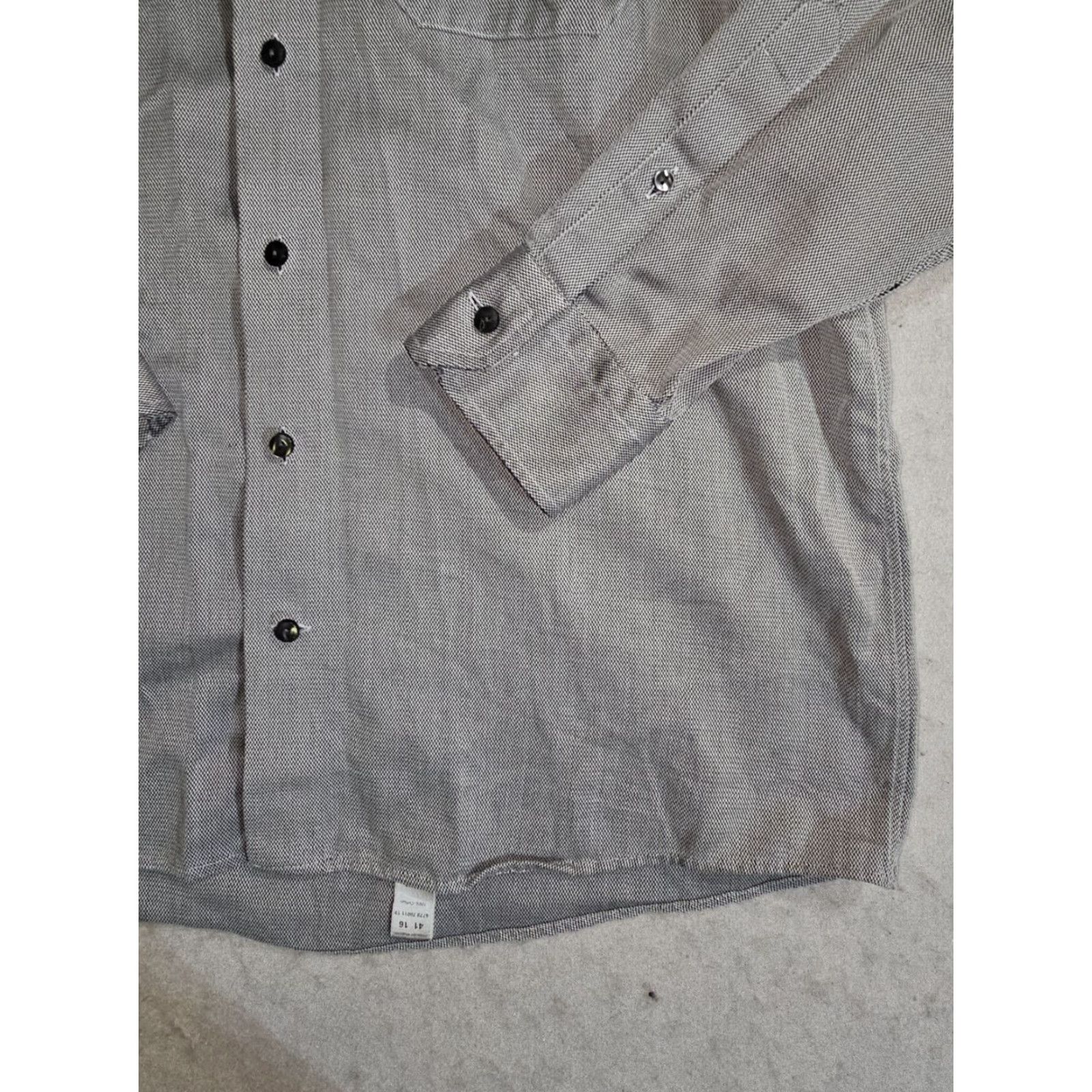 Eton ETON Classic Fit Button-Up Dress Shirt Geometric Pattern Mens 16/41 White Collar Shirt Size 42R - 5 Thumbnail