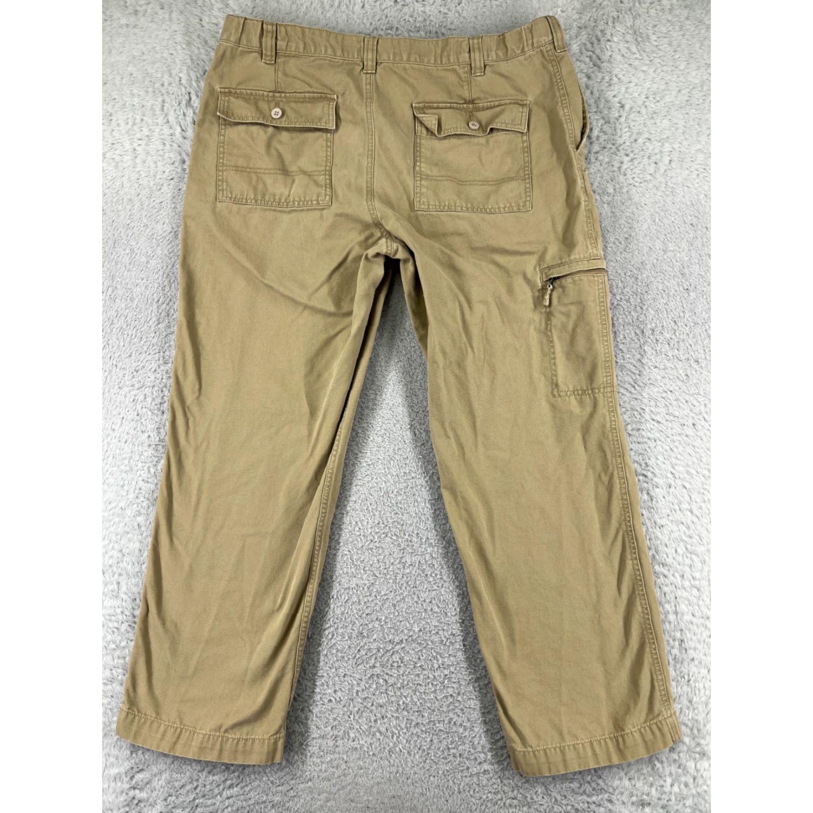 Dockers DOCKERS Cargo Pants Mens 38 Beige 100% Cotton Duck Canvas Straight Relaxed 5-Pocket Pockets Belt Loops Casual Workwear Outdoor Size US 38 / EU 54 - 2 Thumbnail