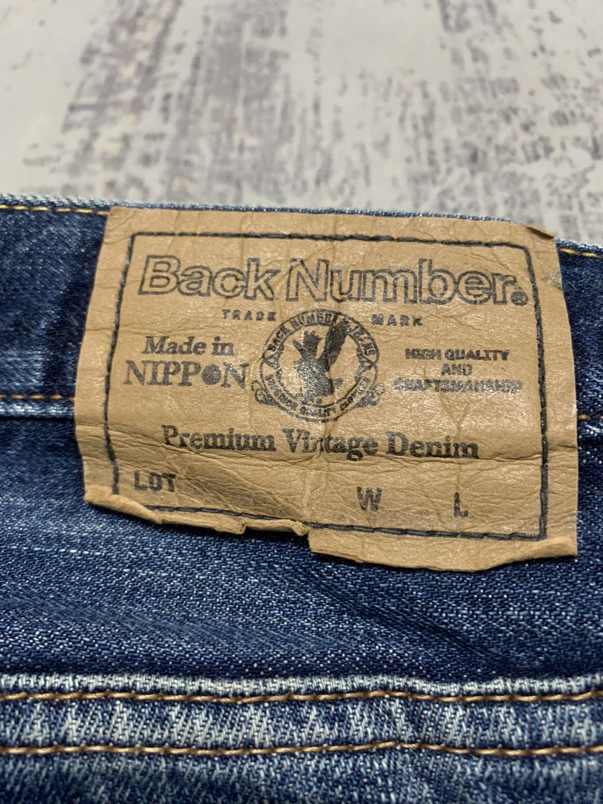 Japanese Brand Archive Japanese Back Number Distressed WWII Style 31 Size US 31 - 16 Thumbnail