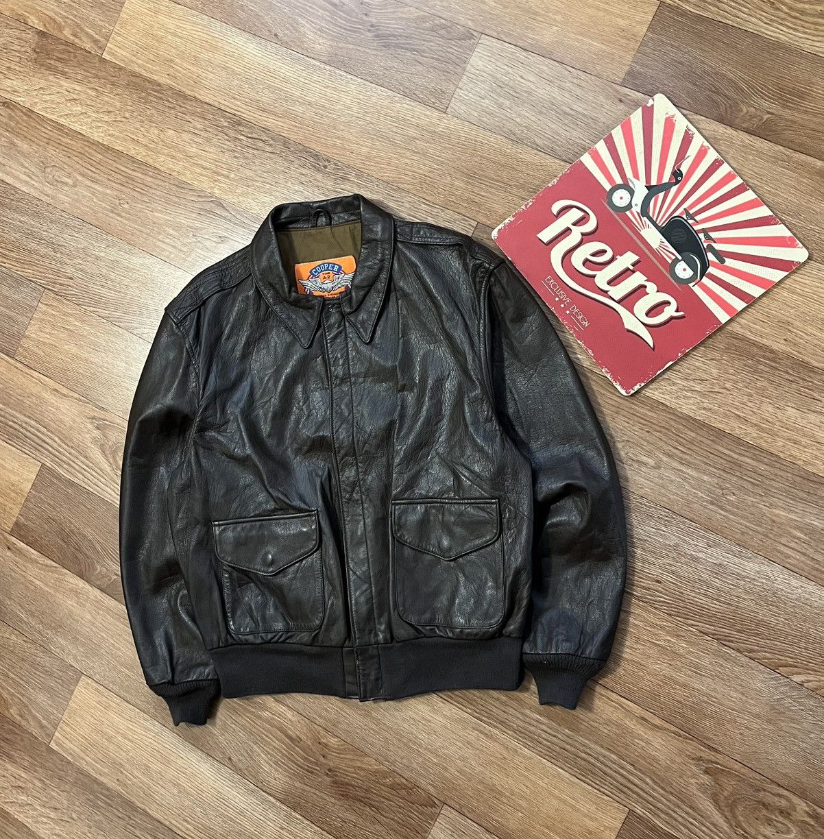 Cooper Vintage Cooper A2 Leather Aviator Jacket Size US M / EU 48-50 / 2 - 2 Thumbnail