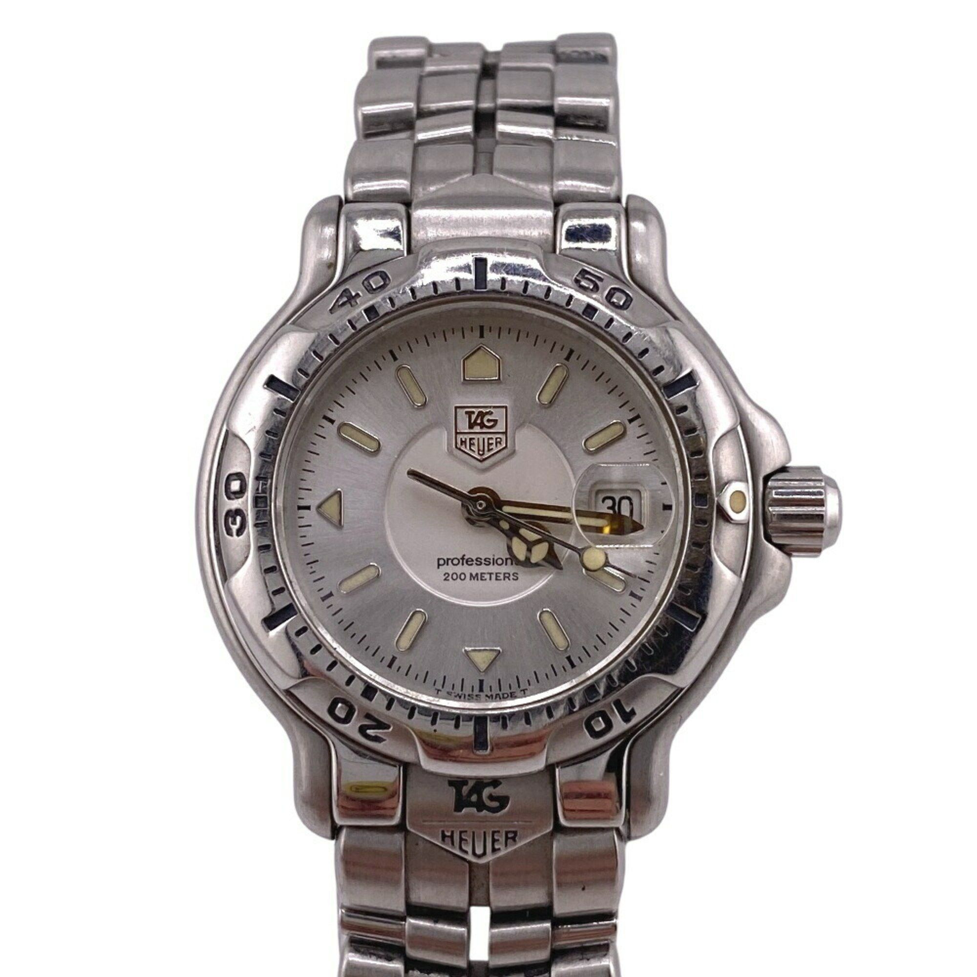 Tag Heuer Wh1313-K1 6000 Series 3-Hand Date Watch Analog Digital Silver Women's