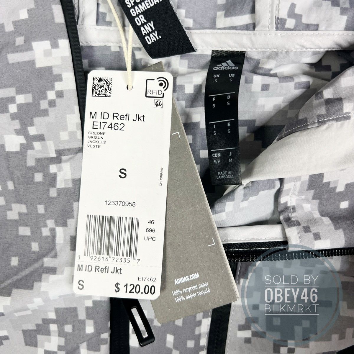 Adidas ADIDAS ID REFLECTIVE CAMO MEN’S JACKET EI7462 Size US S / EU 44-46 / 1 - 4 Thumbnail