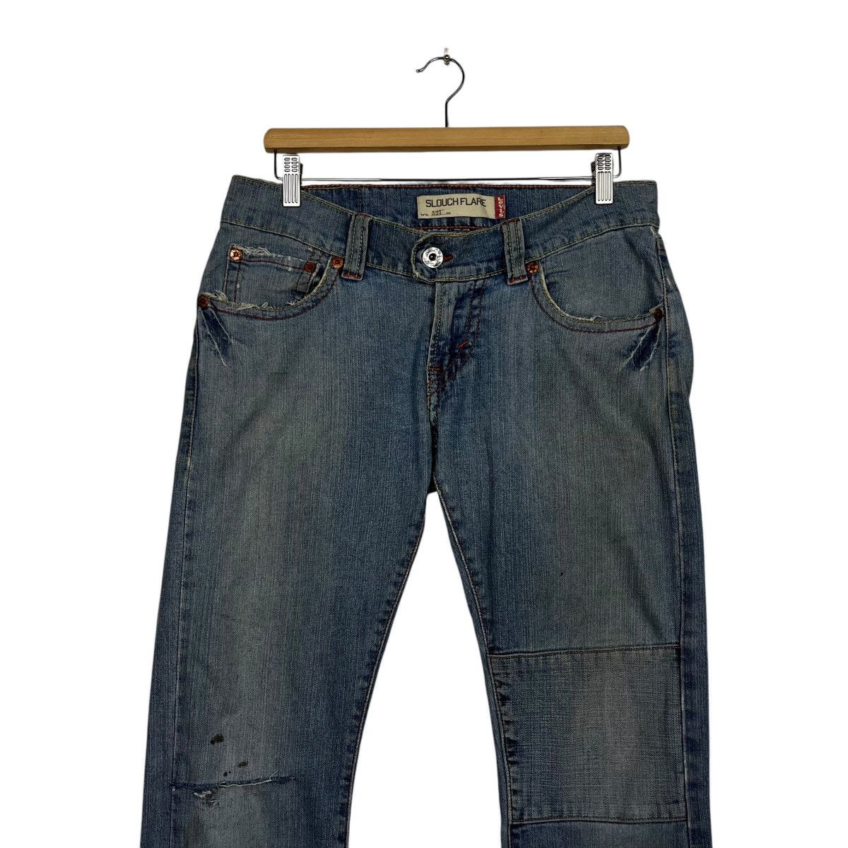Levi's Vintage Y2k Levis Distressed Denim Jeans Size 34" / US 12 / IT 48 - 3 Thumbnail