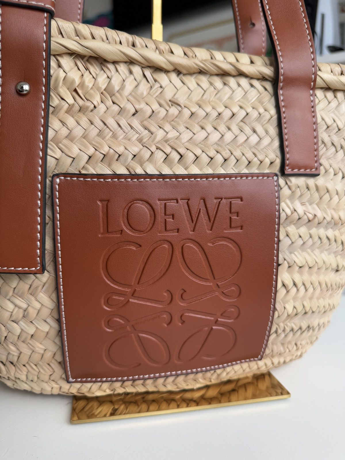 Designer × Loewe Loewe big logo basket bag designer luxury old money summer Size ONE SIZE - 3 Thumbnail