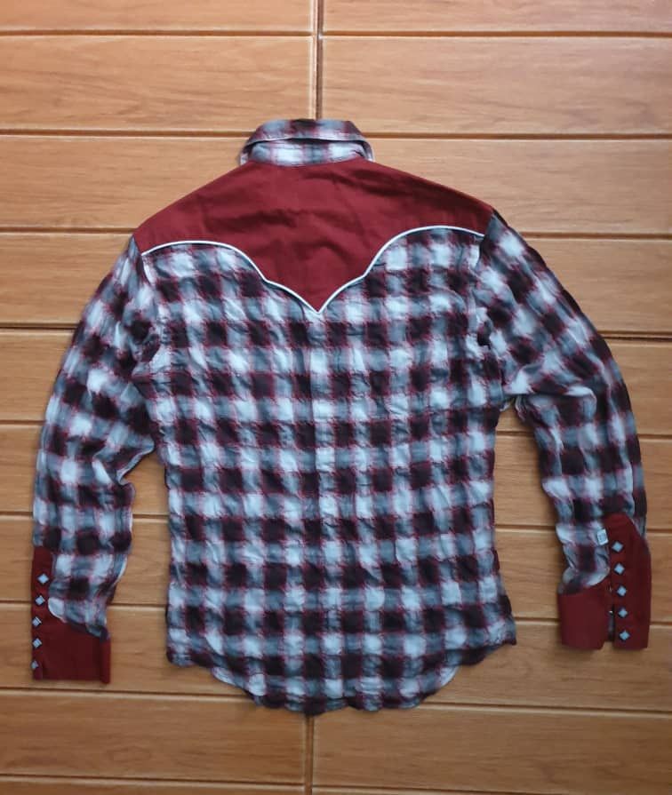 Japanese Brand 💥Bregontrail checkered button up western shirt Size US M / EU 48-50 / 2 - 7 Thumbnail