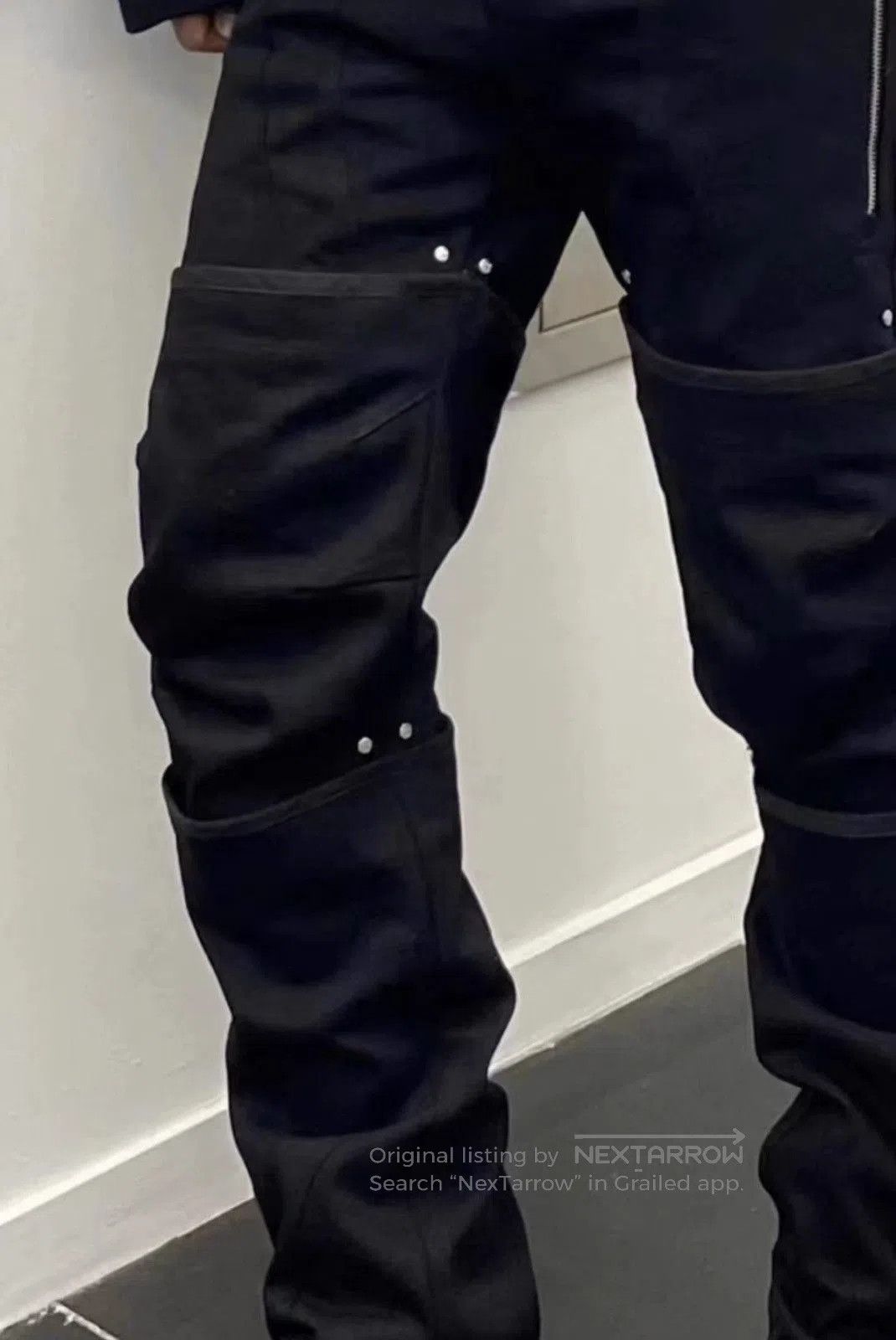 By Far Black Casual Pants with Zip Details - Size 32. Size US 32 / EU 48 - 6 Thumbnail