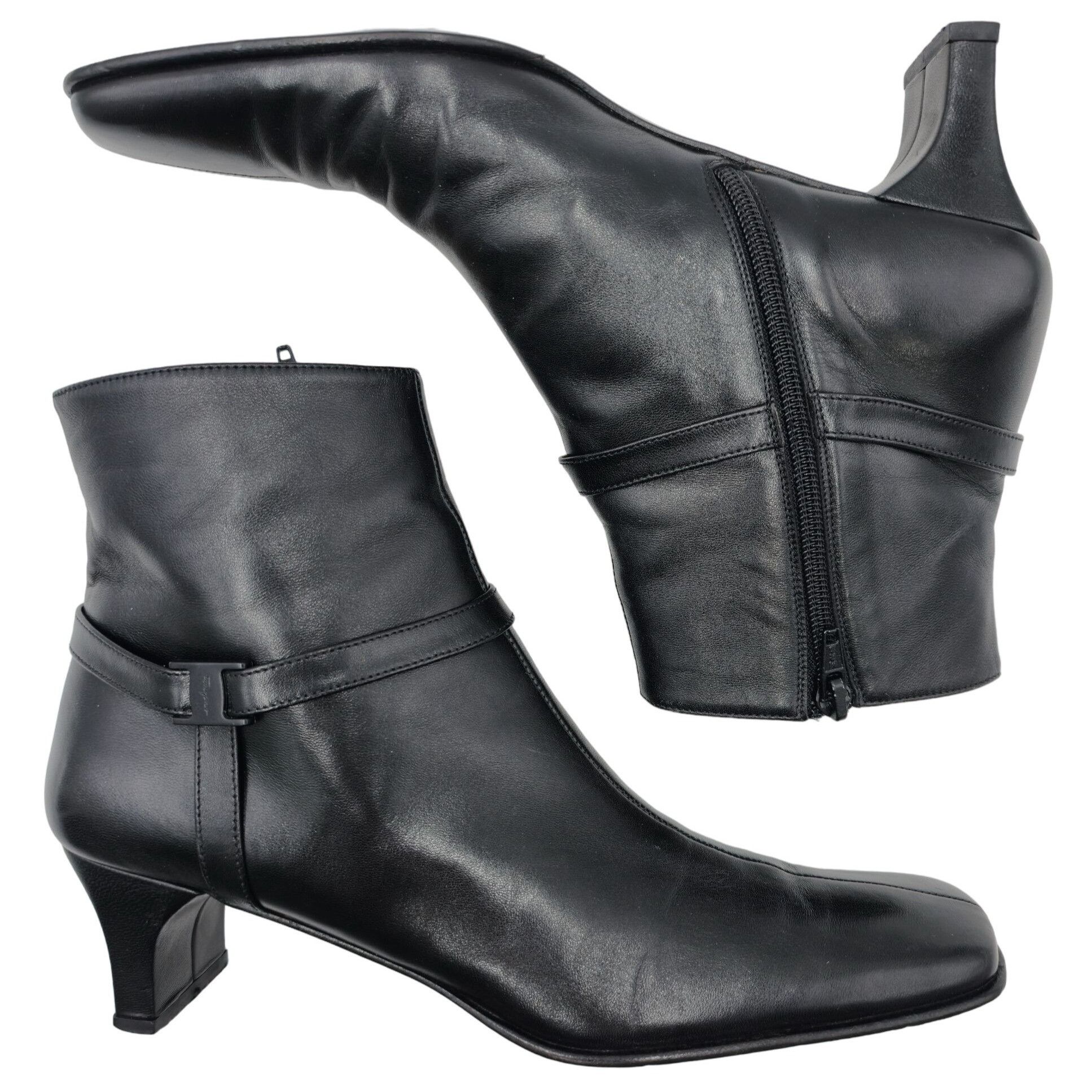 Salvatore Ferragamo Ferragamo Italy Women 8.5 4A Narrow Black Leather Dress Shoe Size US 8.5 / IT 38.5 - 2 Thumbnail