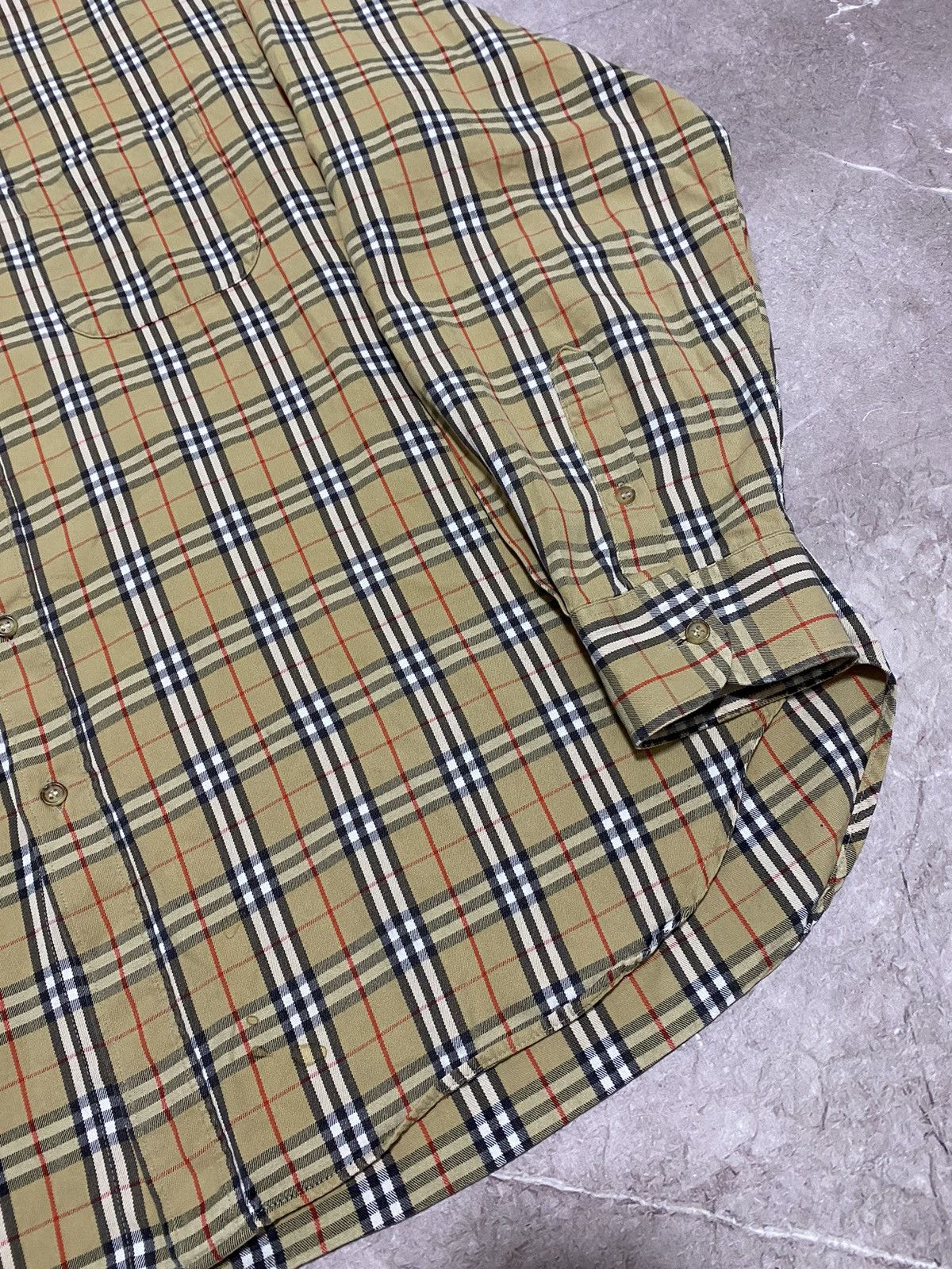 Vintage 90s Burberrys of London Button Nova Check Shirt Y2K