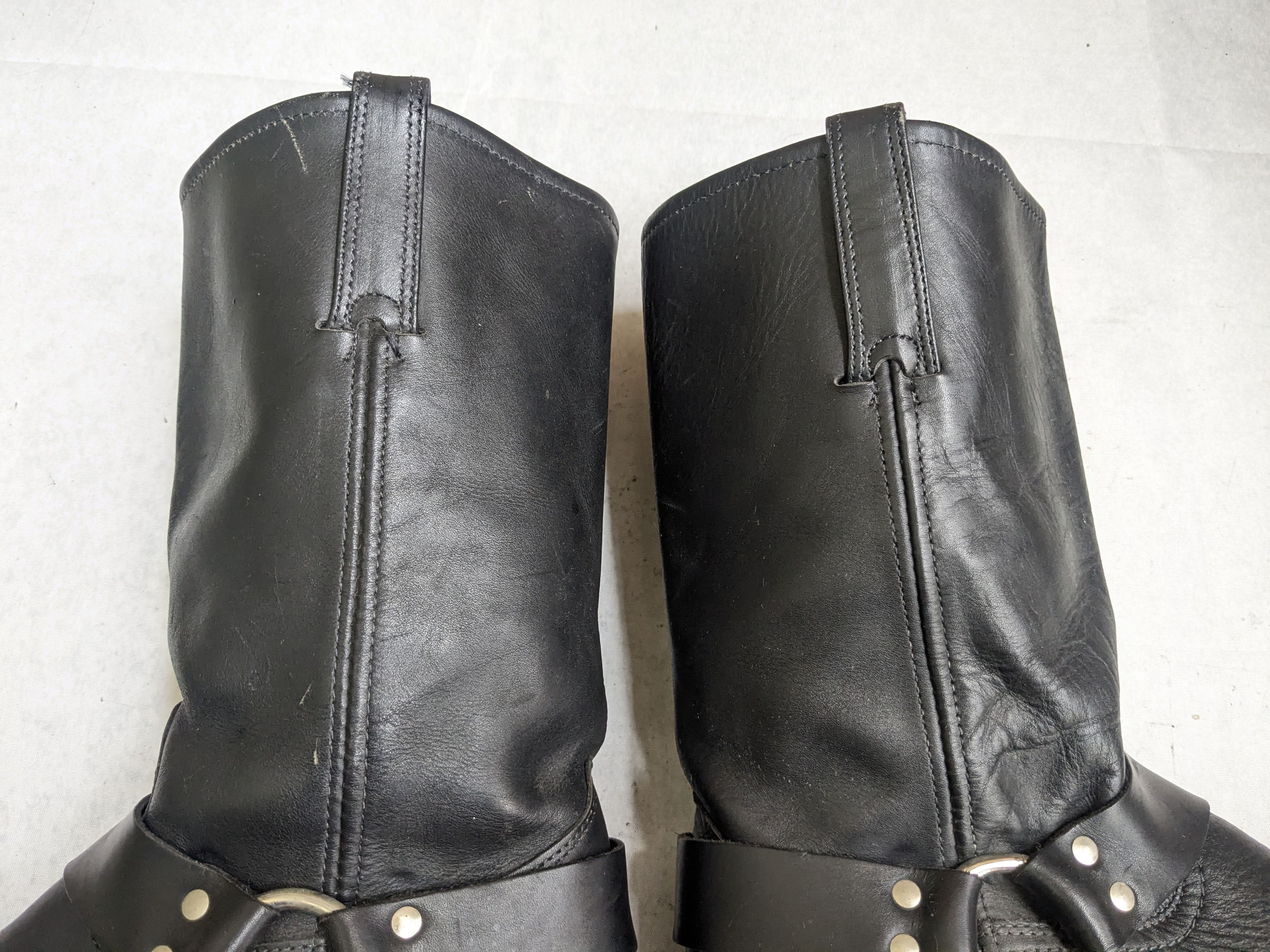 Frye Frye Harness Boots Black Leather 13 M Strap USA Size US 13 / EU 46 - 6 Thumbnail