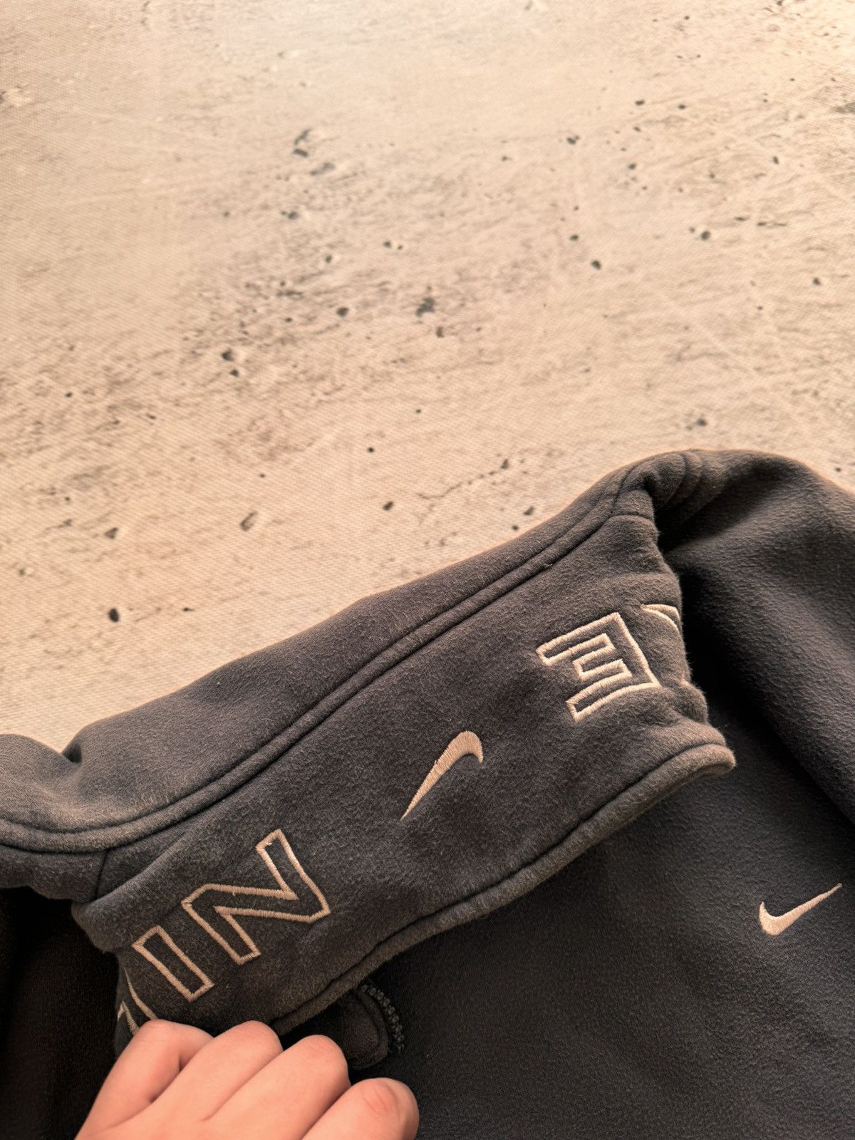 Nike × Vintage NIKE 1/3 ZIP VINTAGE BASIC LOGO OVERSIZE BOXY HOODIE Size US XL / EU 56 / 4 - 6 Thumbnail